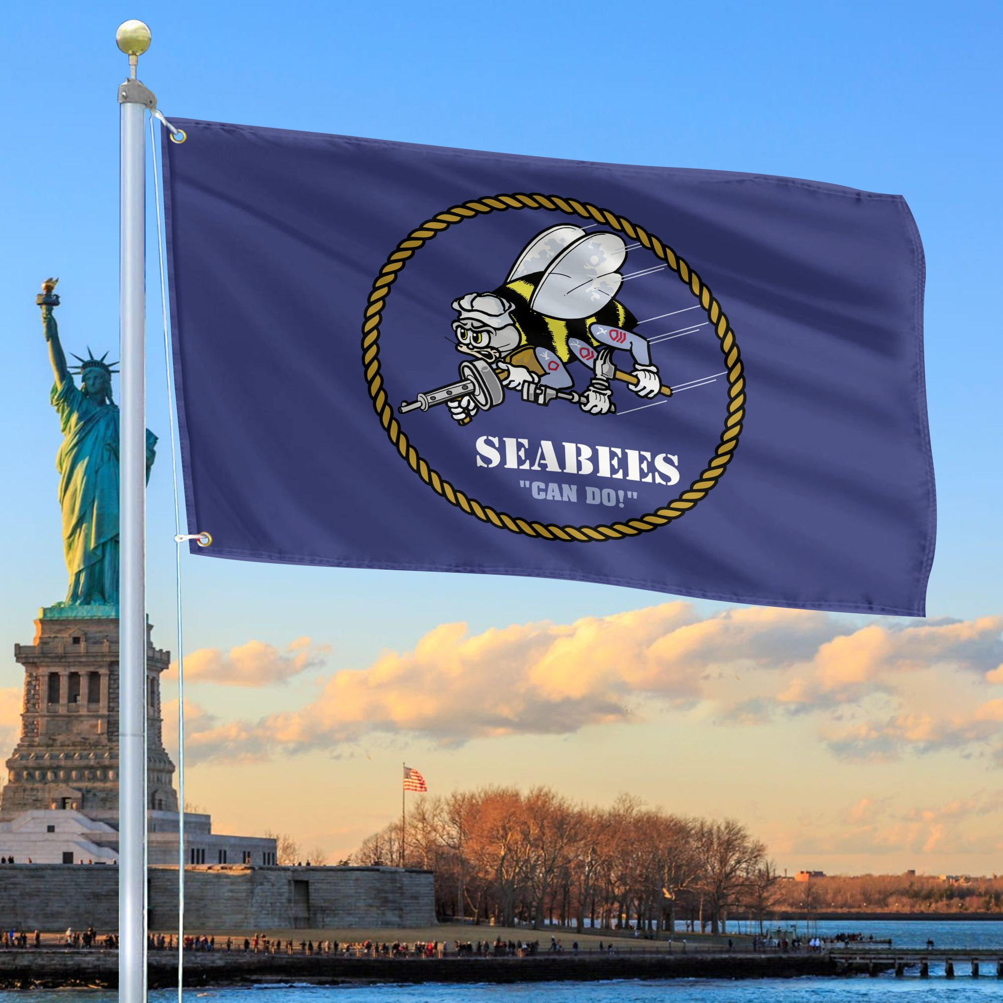 Premium US Seabees Grommet Flag, Gift For Seabees Veteran VPVC104808, Gifts For Dad, For Husband, Best Gifts On Father’s Day, Independence Day, Veterans Day