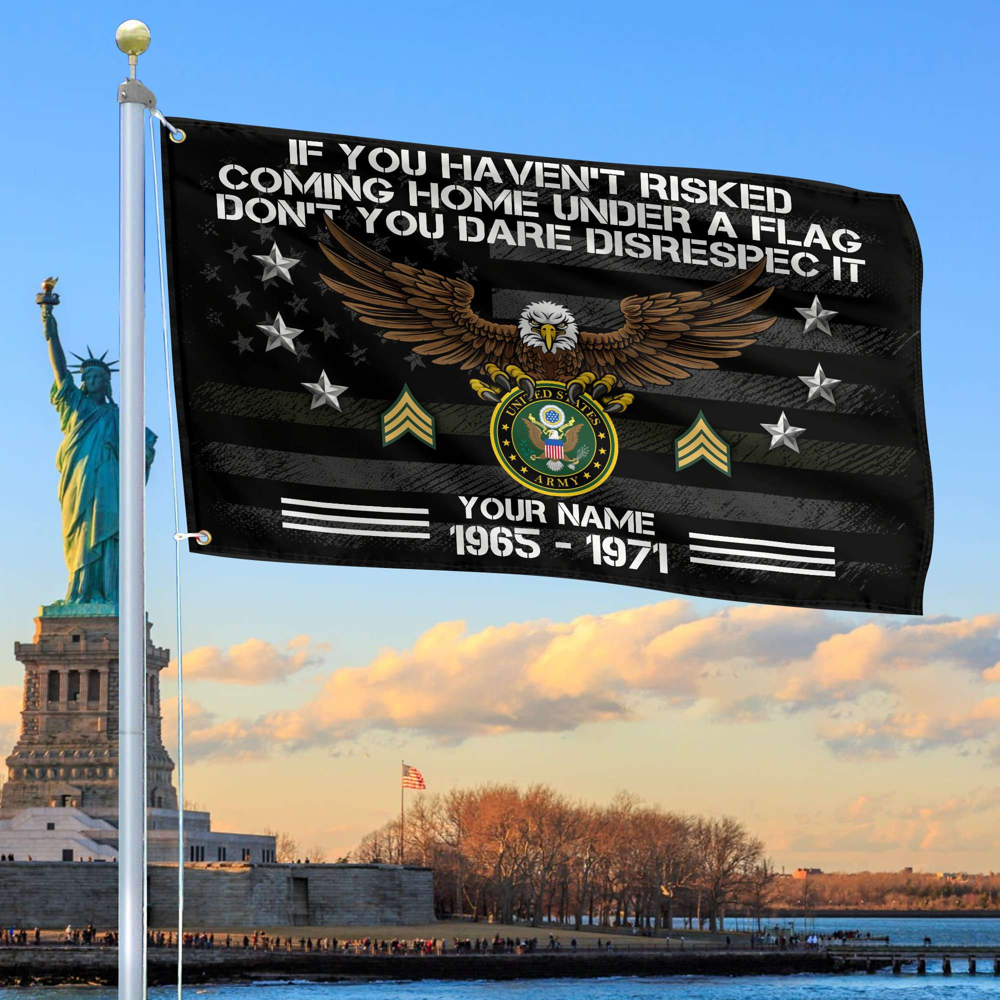 Premium Custom US Army Grommet Flag, Gift For Army Veteran VPVC104901, Gifts For Dad, For Husband, Best Gifts On Father’s Day, Independence Day, Veterans Day