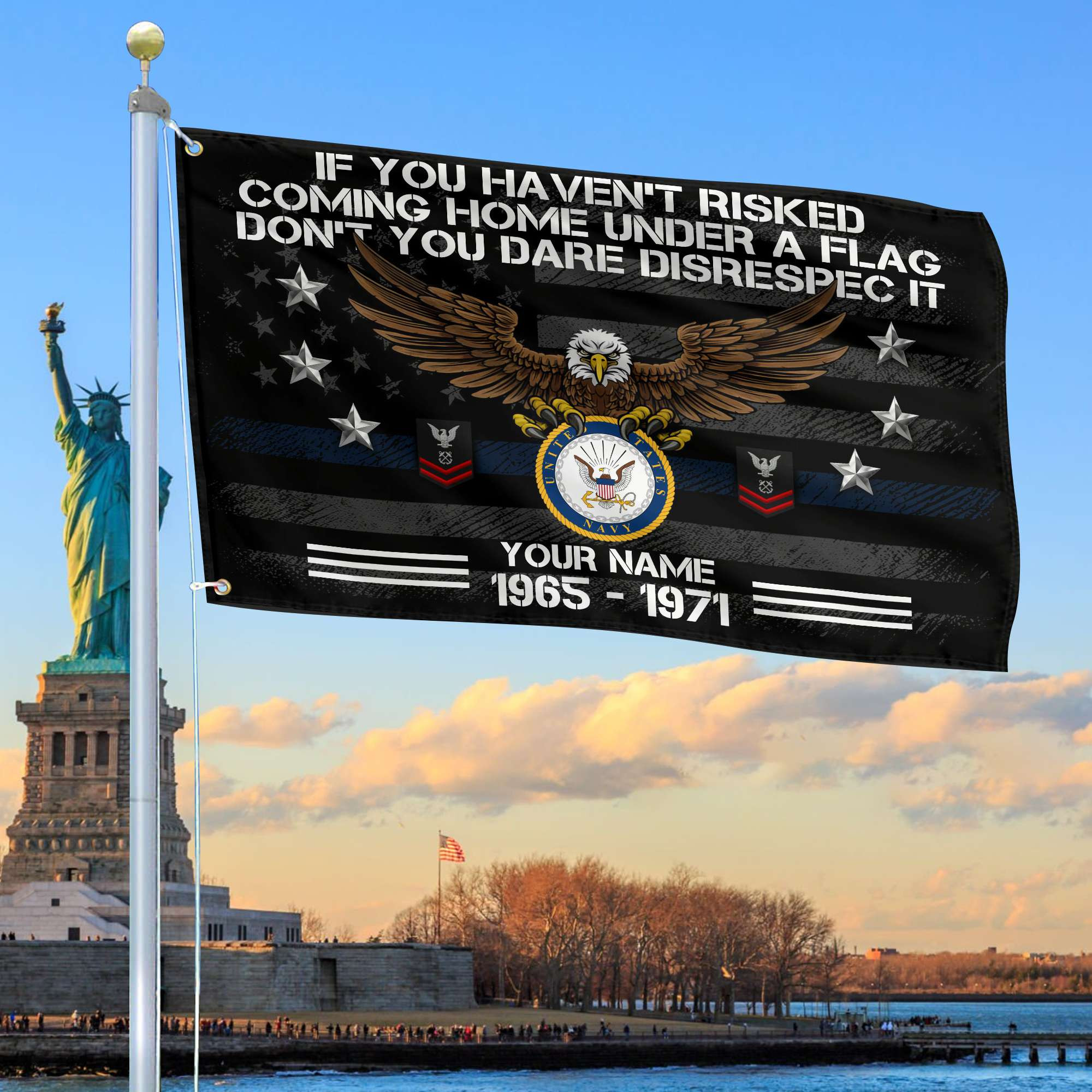 Premium Custom US Navy Grommet Flag, Gift For Navy Veteran VPVC104902, Gifts For Dad, For Husband, Best Gifts On Father’s Day, Independence Day, Veterans Day