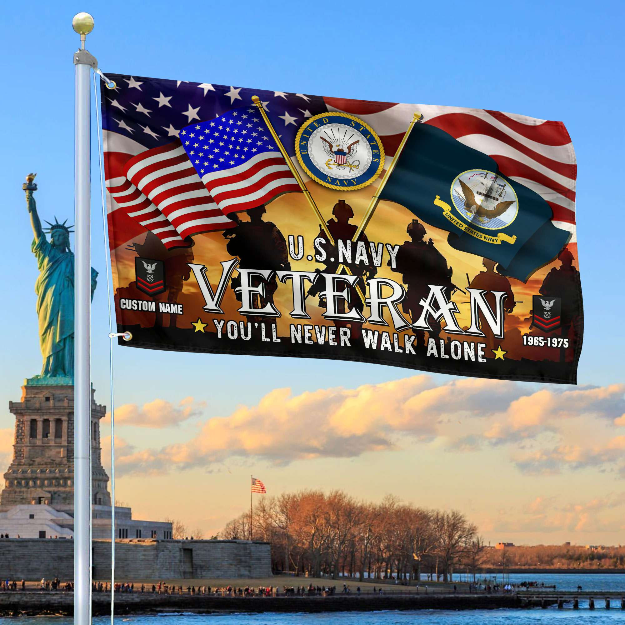 Premium Custom US Navy Grommet Flag, Gift For Navy Veteran VPVC106602, Gifts For Dad, For Husband, Best Gifts On Father’s Day, Independence Day, Veterans Day
