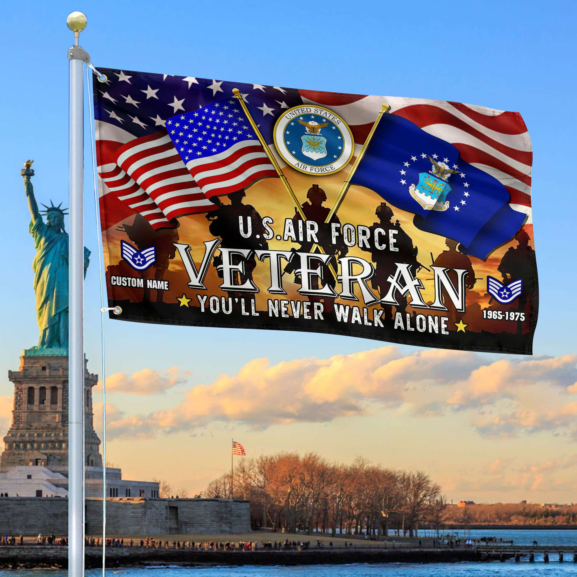 Premium Custom USAF Grommet Flag, Gift For Air Force Veteran VPVC106604, Gifts For Dad, For Husband, Best Gifts On Father’s Day, Independence Day, Veterans Day