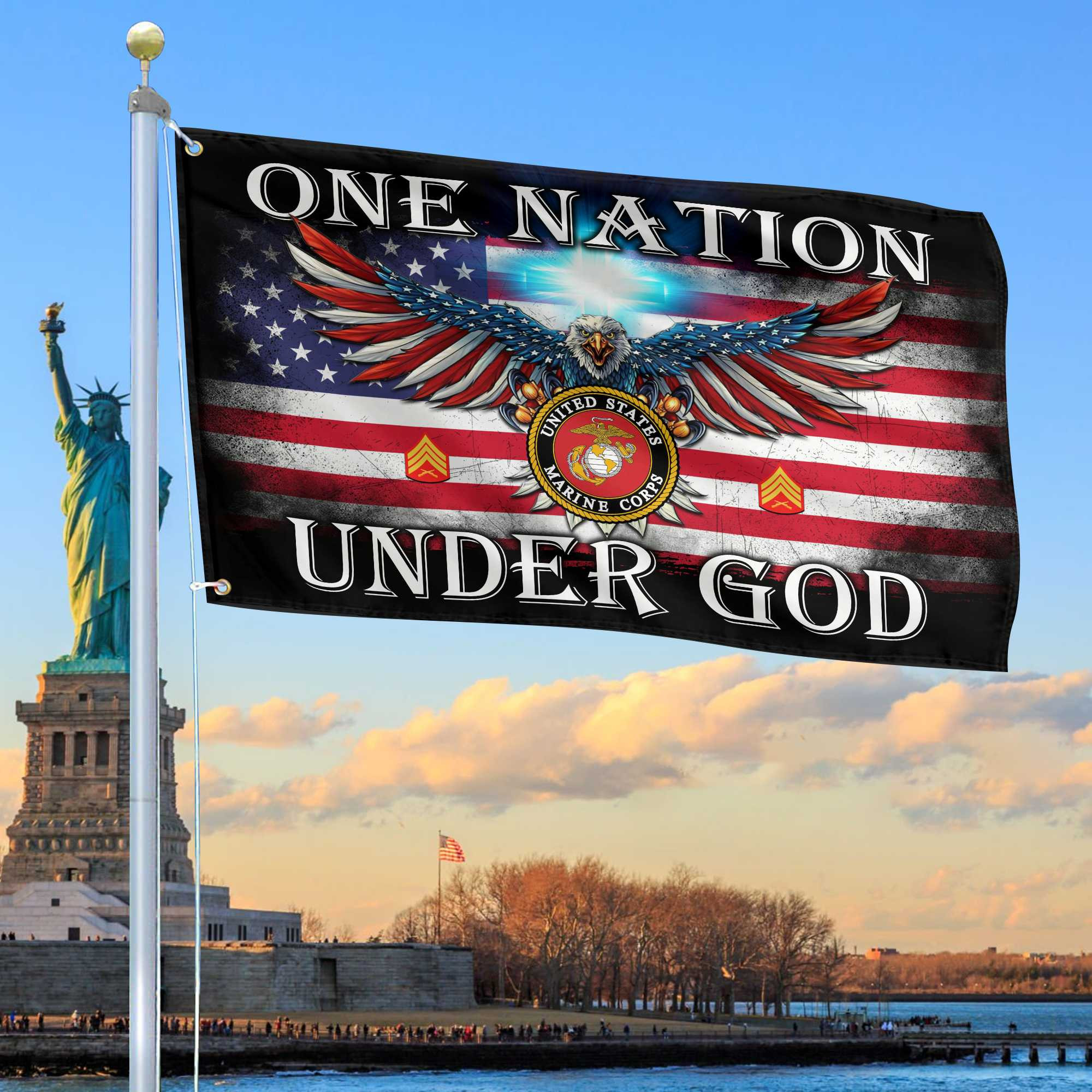 Unique Custom USMC Grommet Flag VPVC105103, Gift For Marine Veteran, Gifts For Dad, For Husband, Best Gifts On Father’s Day, Independence Day, Veterans Day