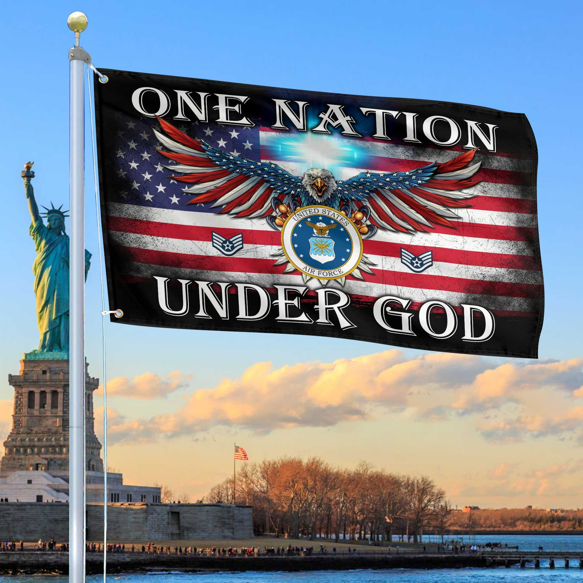 Unique Custom USAF Grommet Flag VPVC105104, Gift For Air Force Veteran, Gifts For Dad, For Husband, Best Gifts On Father’s Day, Independence Day, Veterans Day