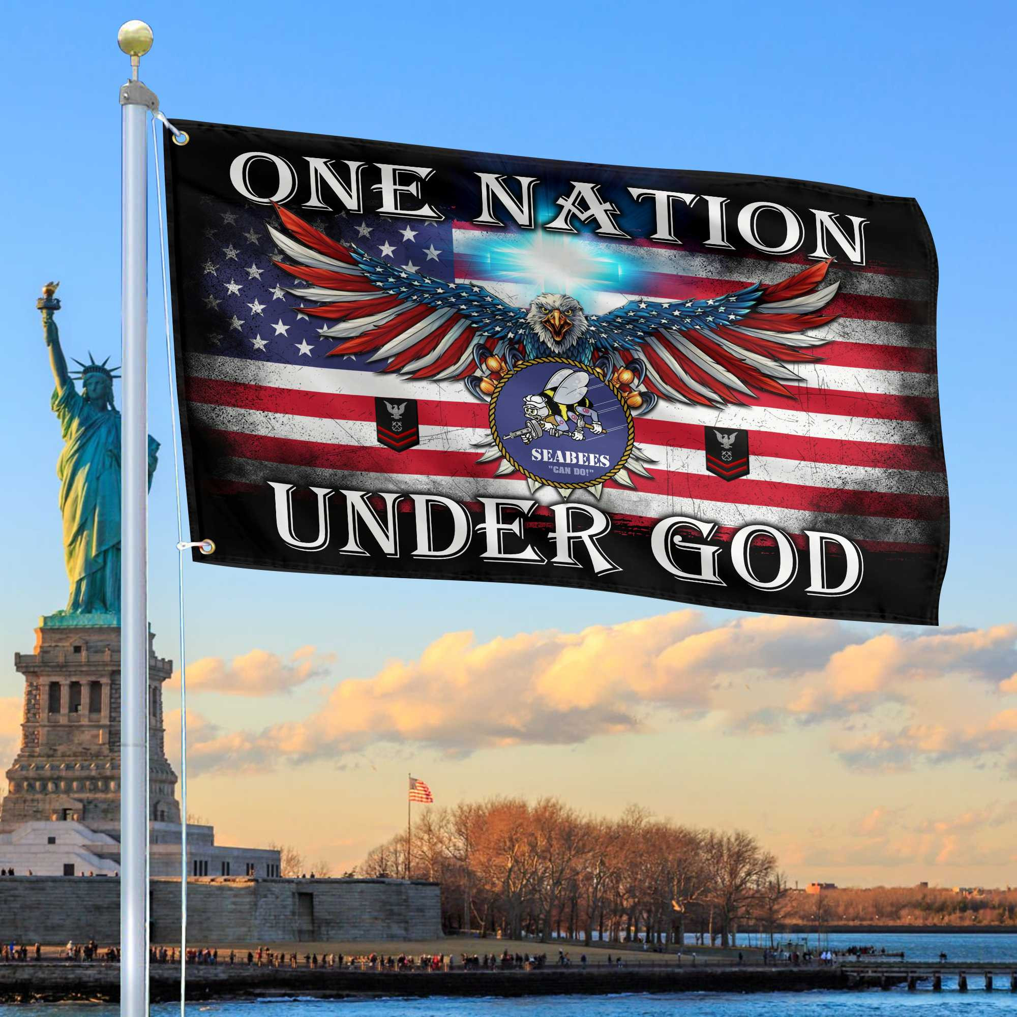 Unique Custom US Seabees Grommet Flag VPVC105109, Gift For Seabees Veteran, Gifts For Dad, For Husband, Best Gifts On Father’s Day, Independence Day, Veterans Day