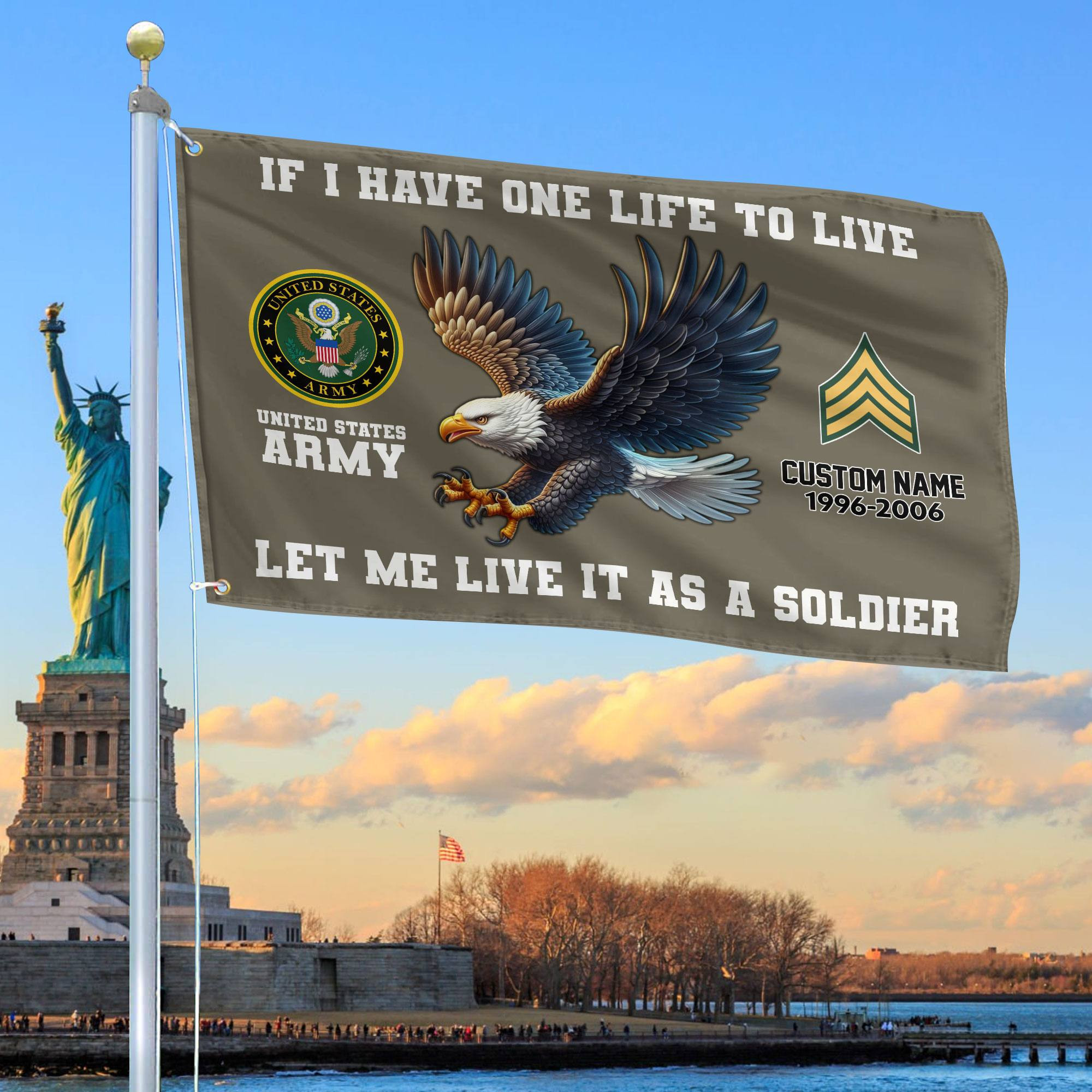 Unique Custom US Army Grommet Flag VPVC108210, Gift For Army Veteran, Gifts For Dad, For Husband, Best Gifts On Father’s Day, Independence Day, Veterans Day