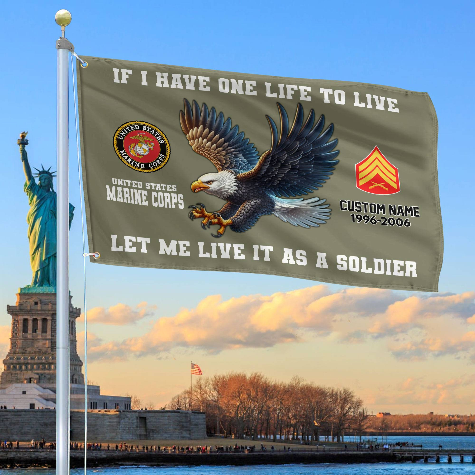 Unique Custom USMC Grommet Flag VPVC108211, Gift For Marine Veteran, Gifts For Dad, For Husband, Best Gifts On Father’s Day, Independence Day, Veterans Day