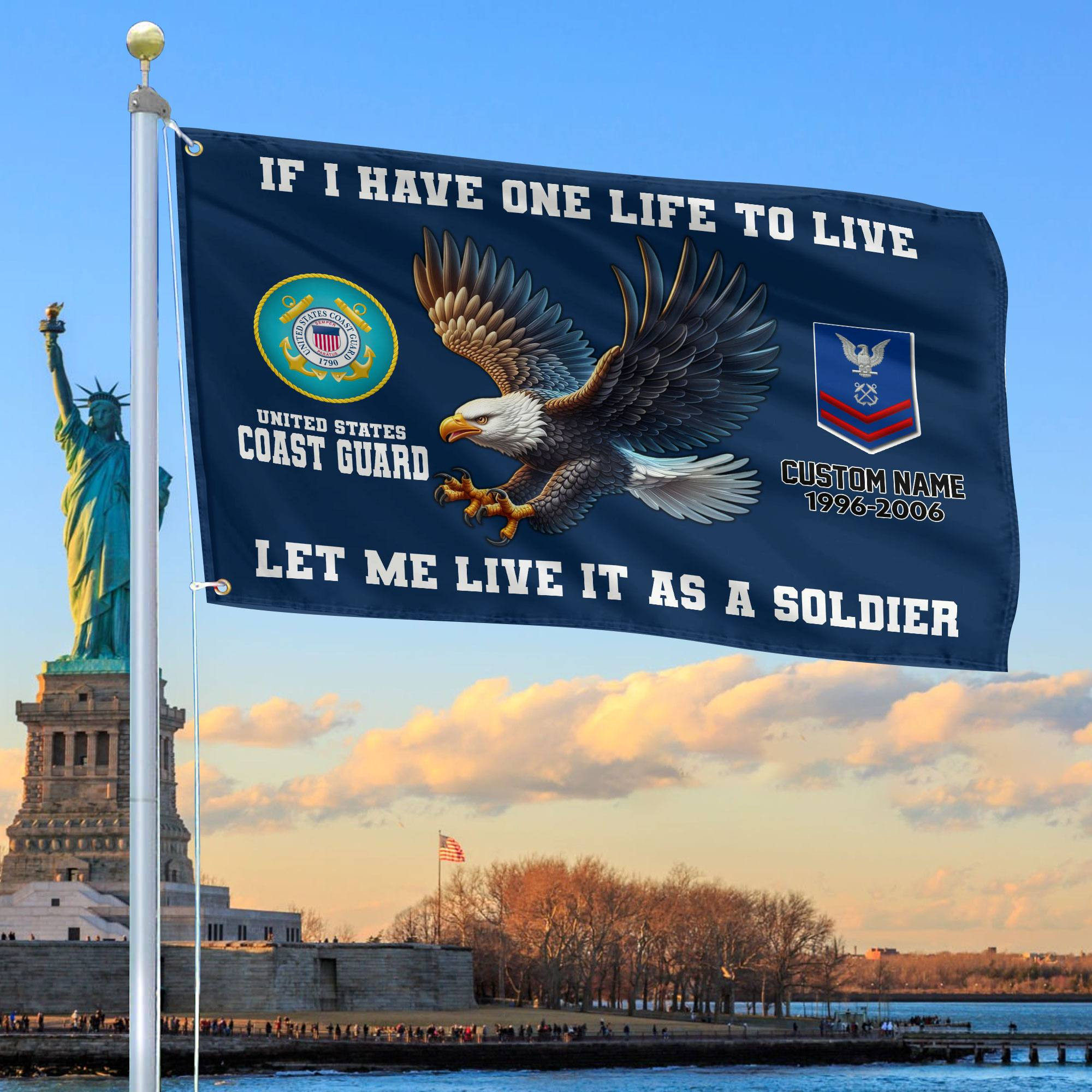 Unique Custom USCG Grommet Flag VPVC108205, Gift For Coast Guard Veteran, Gifts For Dad, For Husband, Best Gifts On Father’s Day, Independence Day, Veterans Day