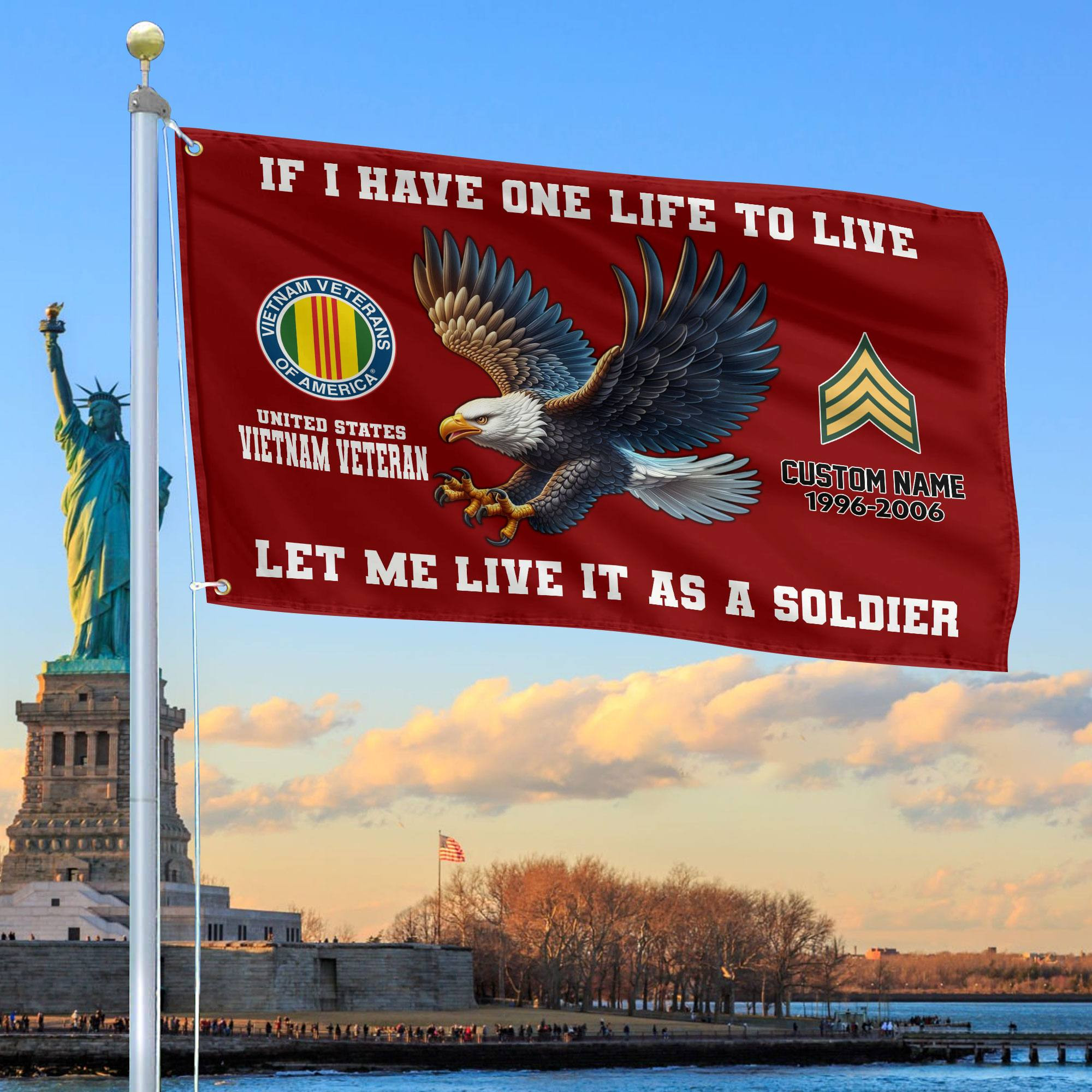 Unique Custom Vietnam Veteran Grommet Flag VPVC108206, Gift For Vietnam Veteran, Gifts For Dad, For Husband, Best Gifts On Father’s Day, Independence Day, Veterans Day