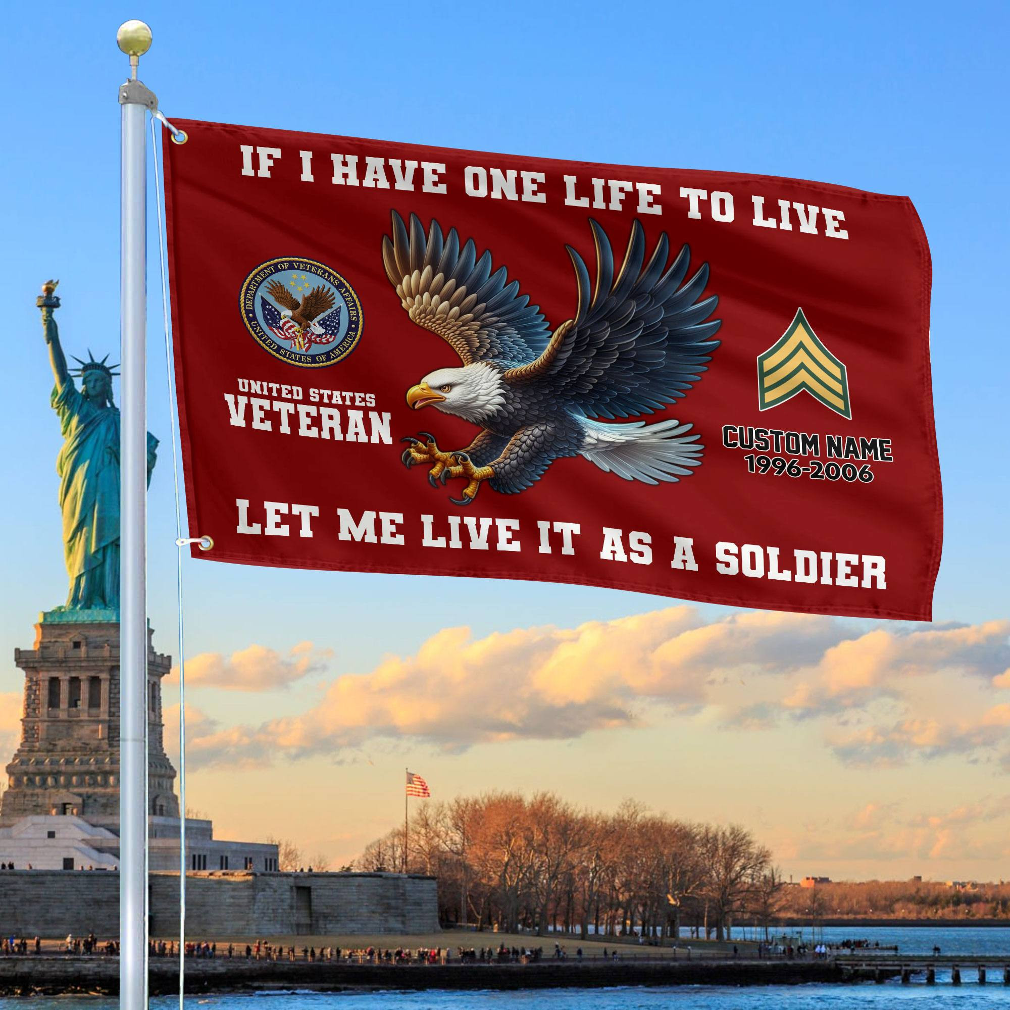 Unique Custom US Veteran Grommet Flag VPVC108207, Gift For US Veteran, Gifts For Dad, For Husband, Best Gifts On Father’s Day, Independence Day, Veterans Day