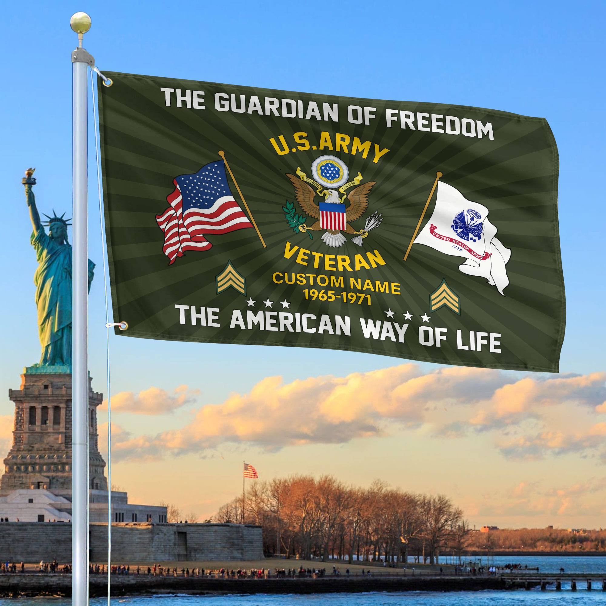US Army Custom Grommet Flag VPVC108301, Gifts For Army Veteran, Best Gifts On Father’s Day, Armed Forces Day, Independence Day, Veterans Day