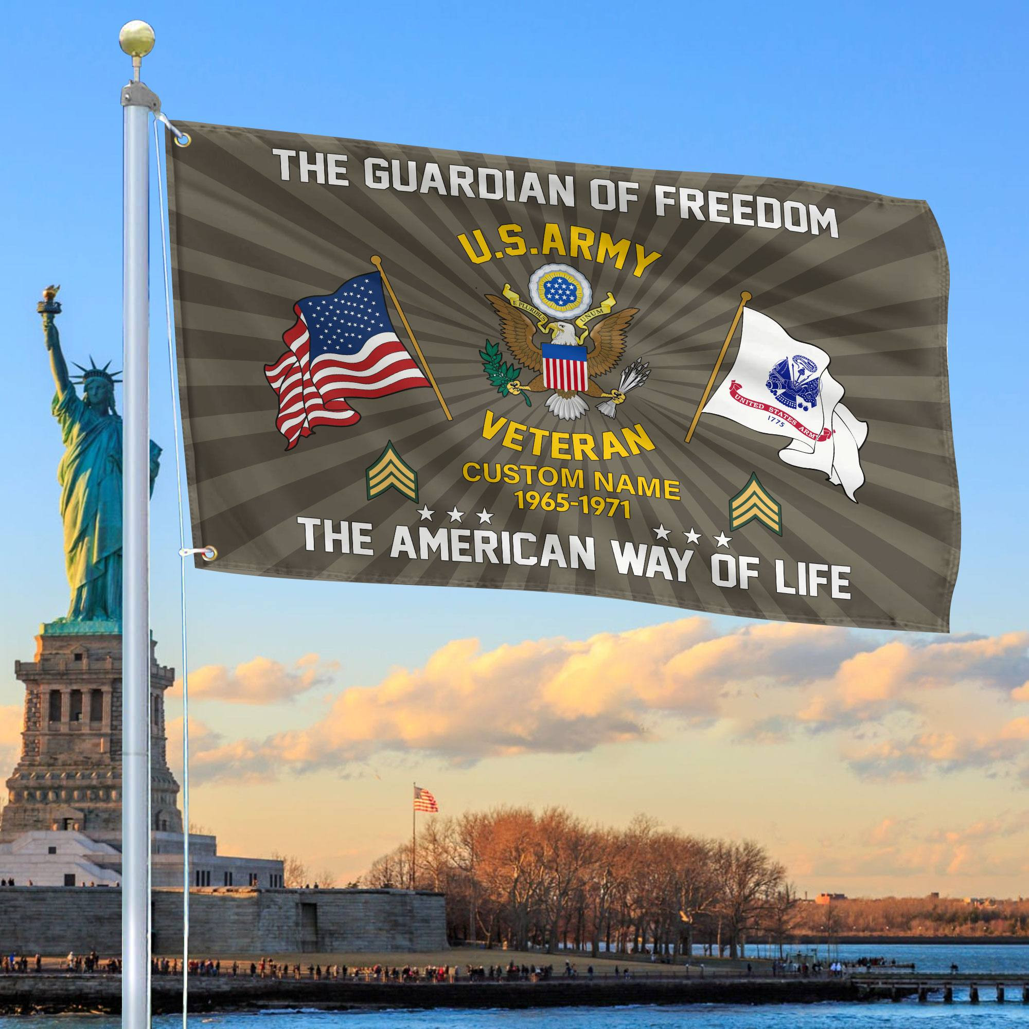US Army Custom Grommet Flag VPVC108310, Gifts For Army Veteran, Best Gifts On Father’s Day, Armed Forces Day, Independence Day, Veterans Day