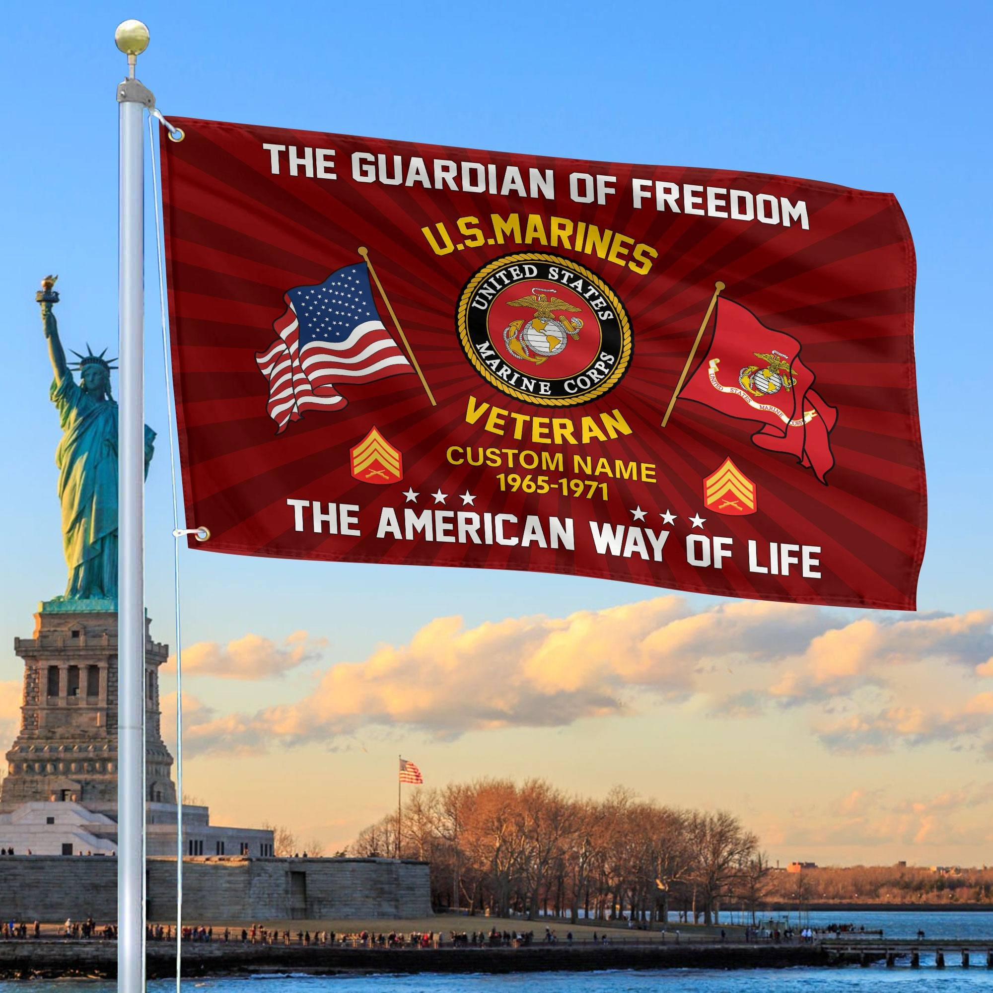 USMC Custom Grommet Flag VPVC108303, Gifts For Marine Veteran, Best Gifts On Father’s Day, Armed Forces Day, Independence Day, Veterans Day