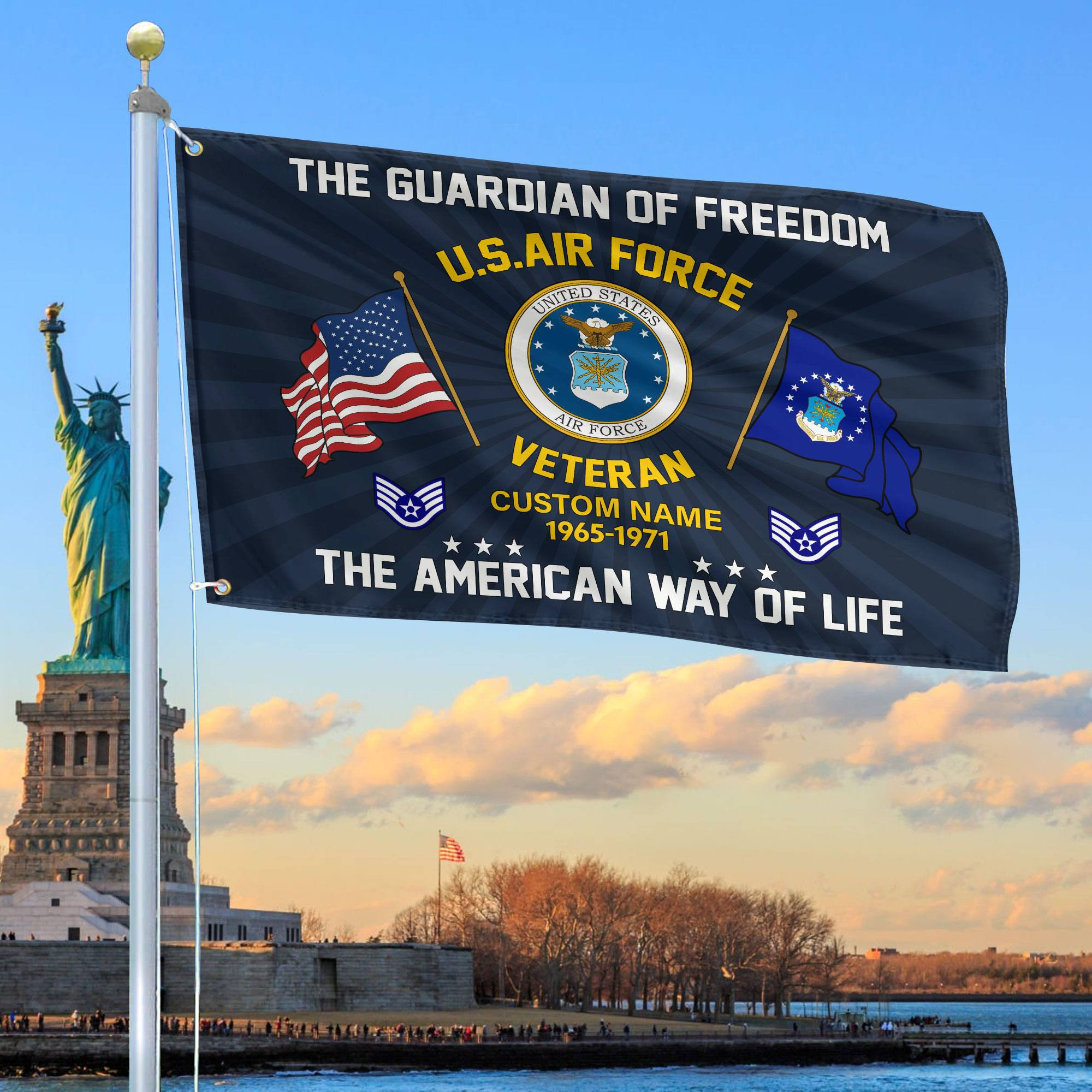USAF Custom Grommet Flag VPVC108304, Gifts For Air Force Veteran, Best Gifts On Father’s Day, Armed Forces Day, Independence Day, Veterans Day