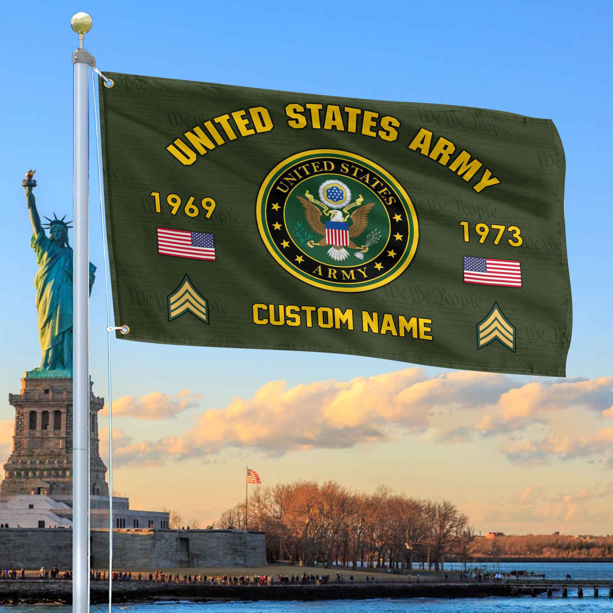 Premium Custom US Army Grommet Flag VPVC108601, Gifts For Army Veteran, Best Gifts On Father’s Day, Armed Forces Day, Independence Day, Veterans Day