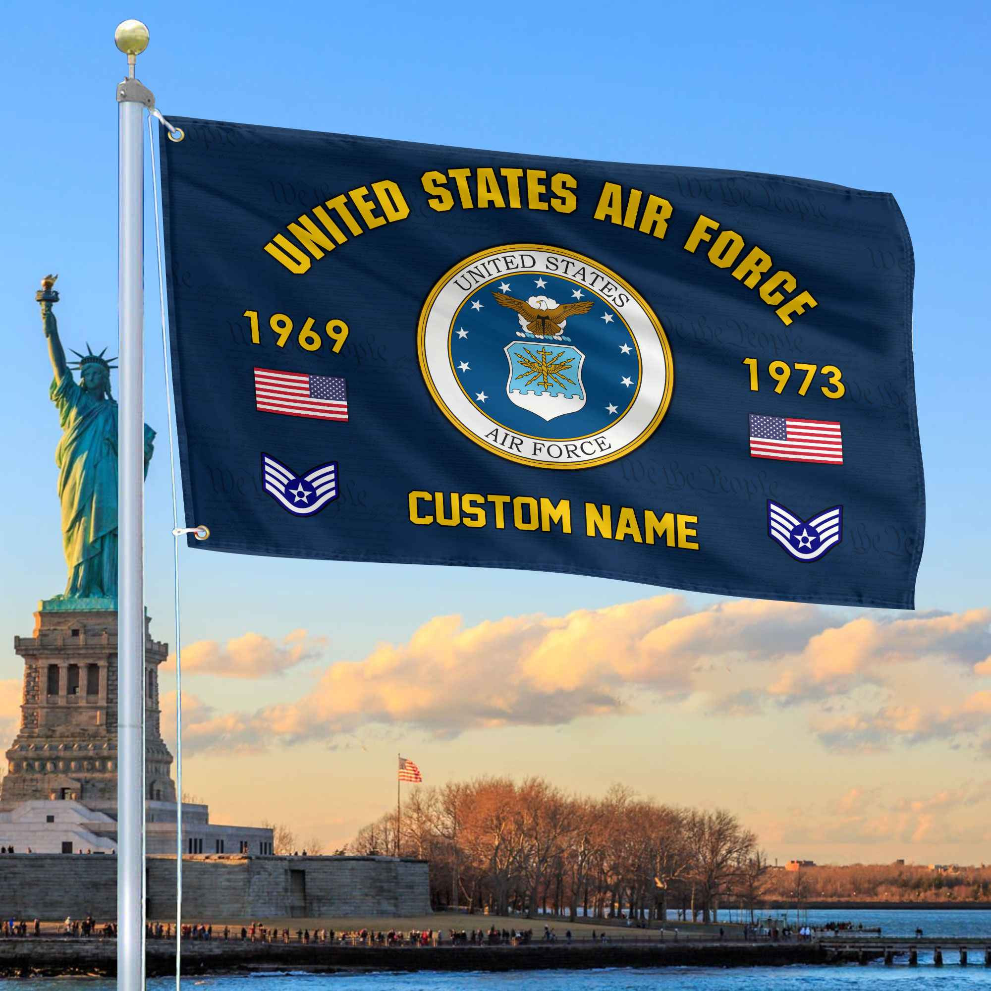 Premium Custom USAF Grommet Flag VPVC108612, Gifts For Air Force Veteran, Best Gifts On Father’s Day, Armed Forces Day, Independence Day, Veterans Day