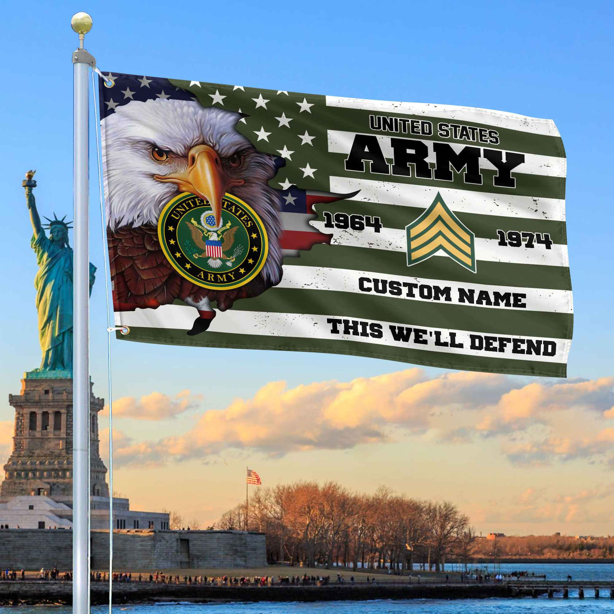 Premium Custom US Army Grommet Flag VPVC108701, Gifts For Army Veteran, Best Gifts On Father’s Day, Armed Forces Day, Independence Day, Veterans Day