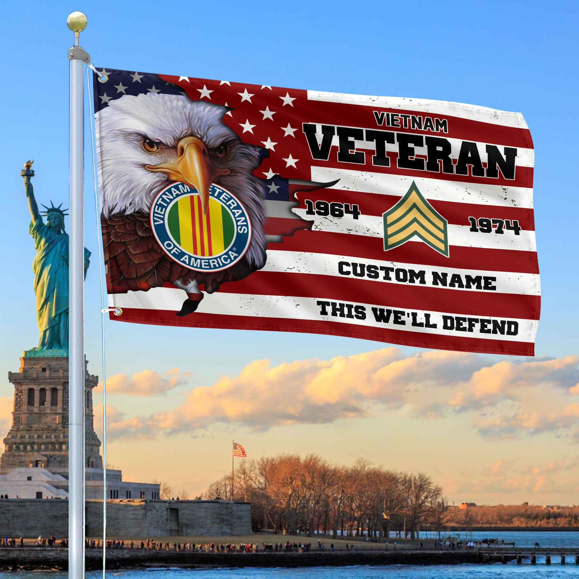 Premium Custom Vietnam Veteran Grommet Flag VPVC108706, Gifts For Vietnam Veteran, Best Gifts On Father’s Day, Armed Forces Day, Independence Day, Veterans Day