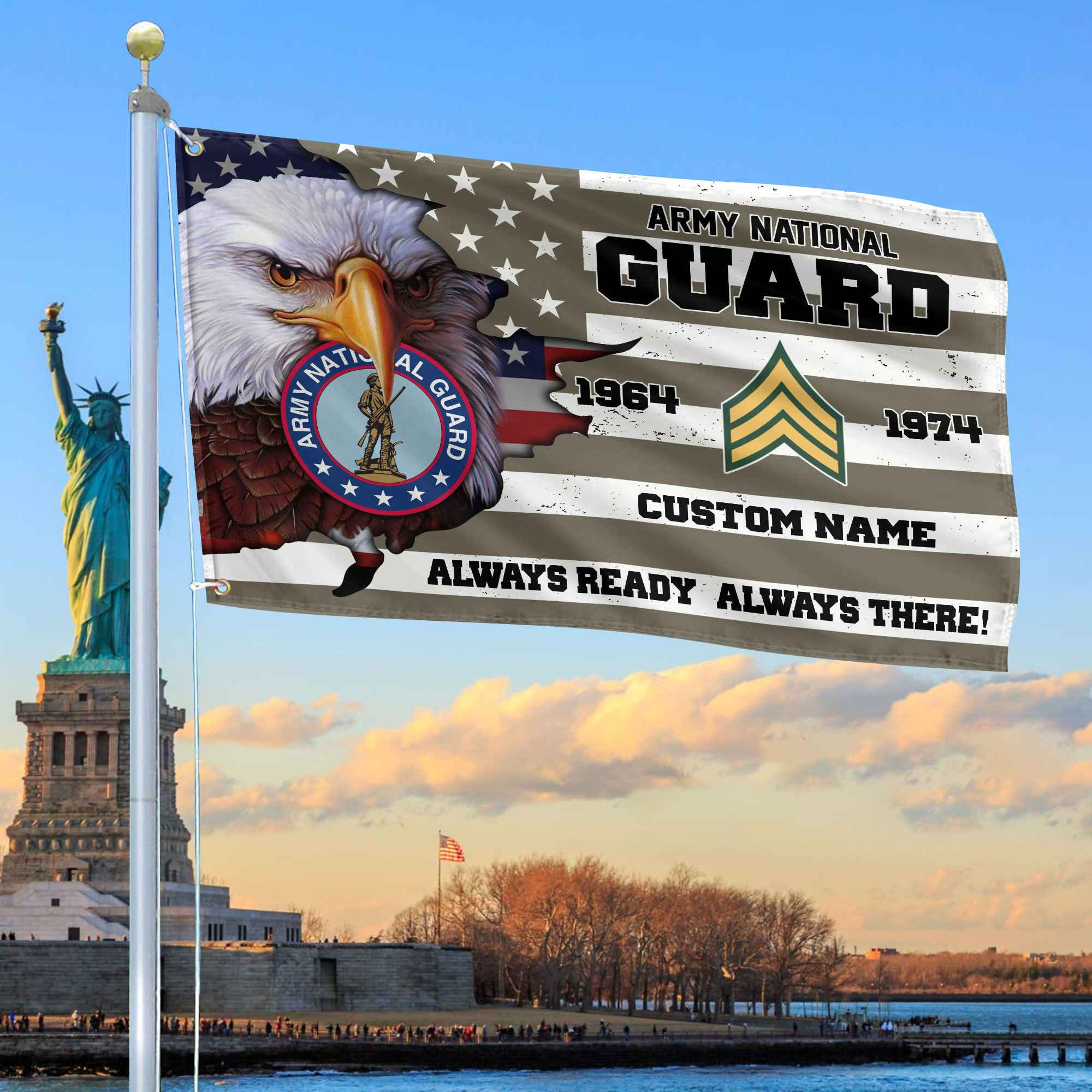 Premium Custom US Army National Guard Grommet Flag VPVC108708, Gifts For Army National Guard Veteran, Best Gifts On Father’s Day, Armed Forces Day, Independence Day, Veterans Day