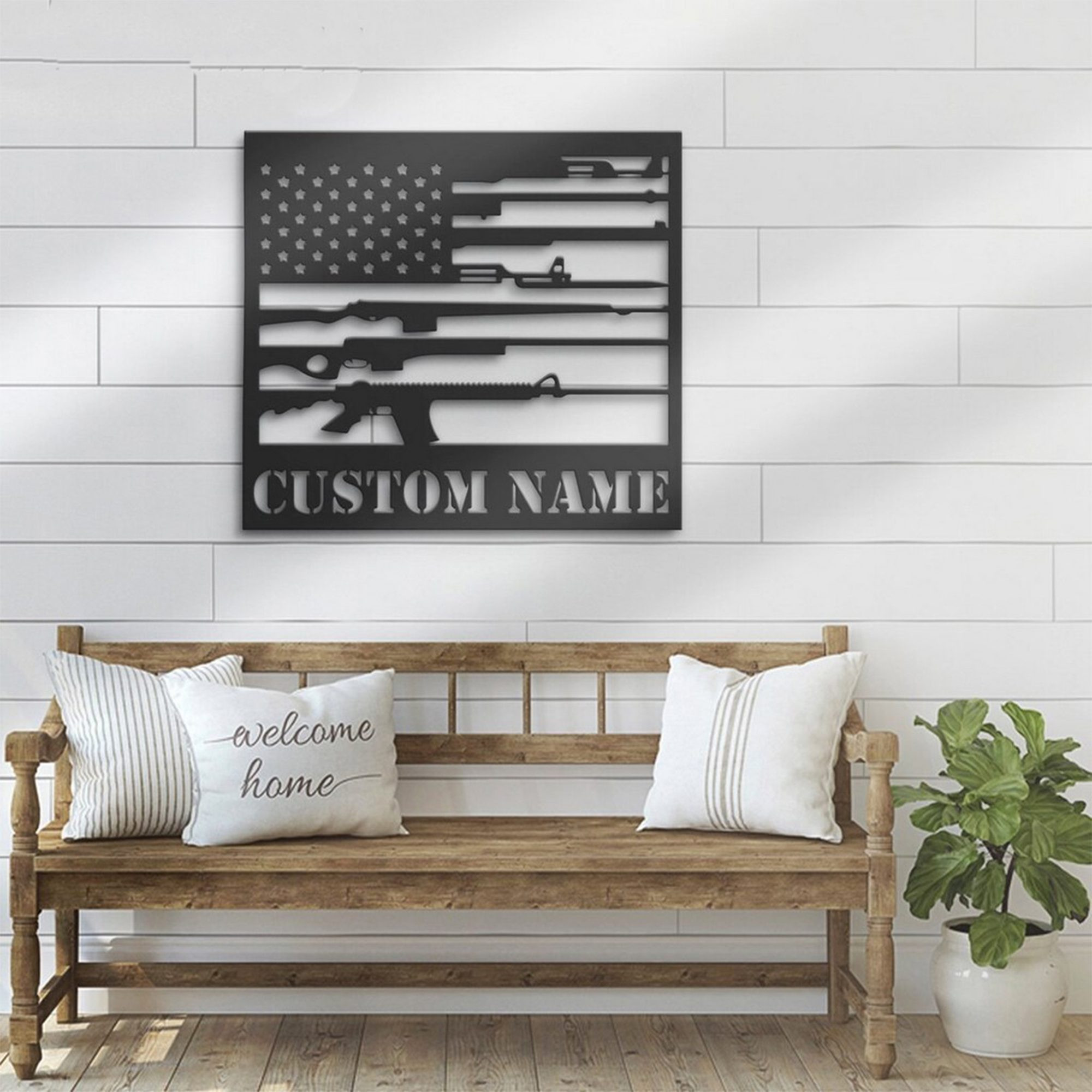 Premium Custom US Veteran Metal Signs VPVC901013, Gifts For US Veteran