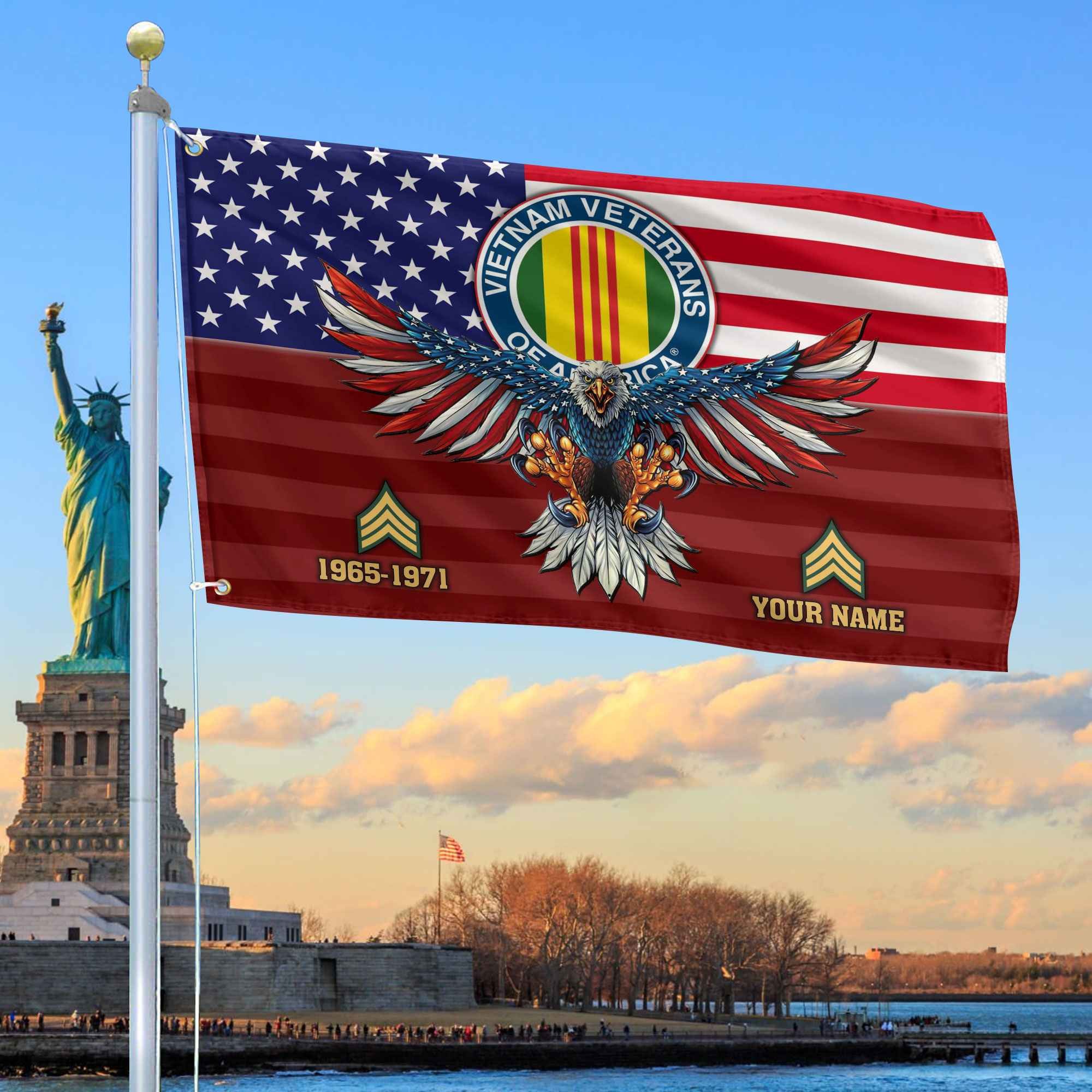 Premium Custom Vietnam Veteran Grommet Flag VPVC109006, Gifts For Vietnam Veteran, Gifts For Dad, For Husband, Best Gifts On Father’s Day, Armed Forces Day, Independence Day, Veterans Day
