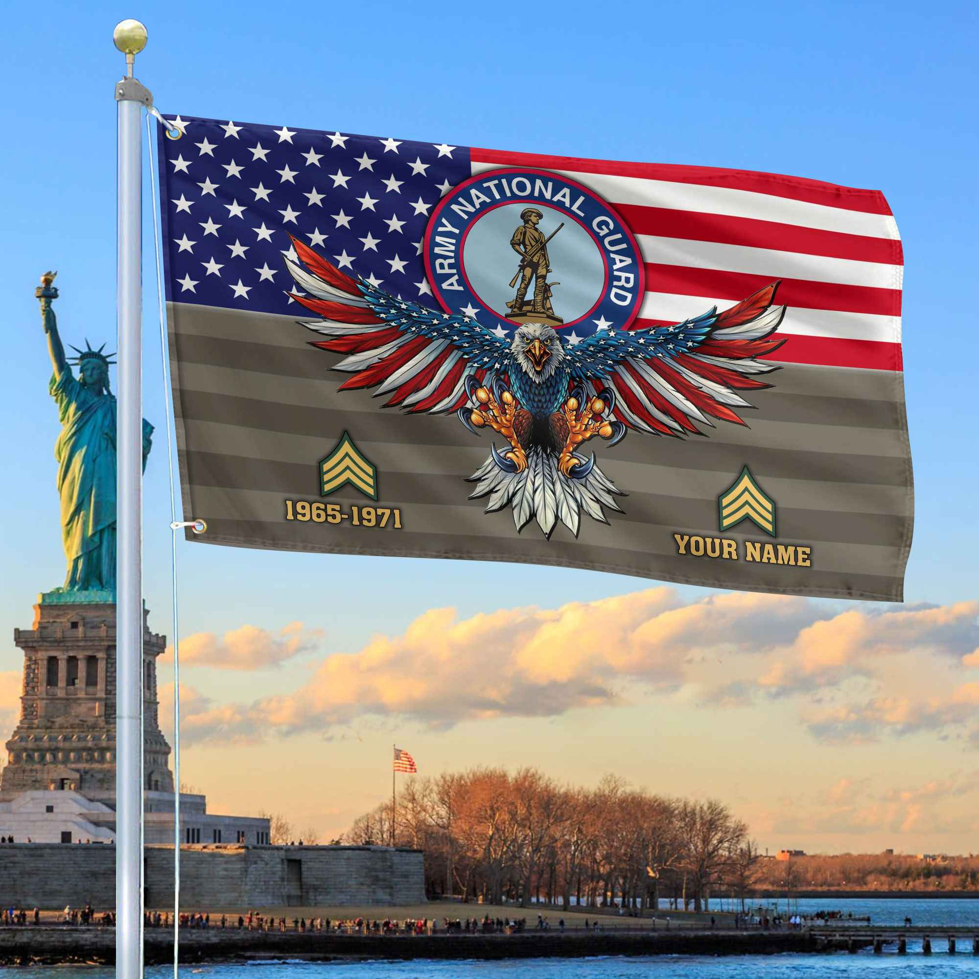 Premium Custom US Army National Guard Grommet Flag VPVC109008, Gifts For Army National Guard Veteran, Gifts For Dad, For Husband, Best Gifts On Father’s Day, Armed Forces Day, Independence Day, Veterans Day