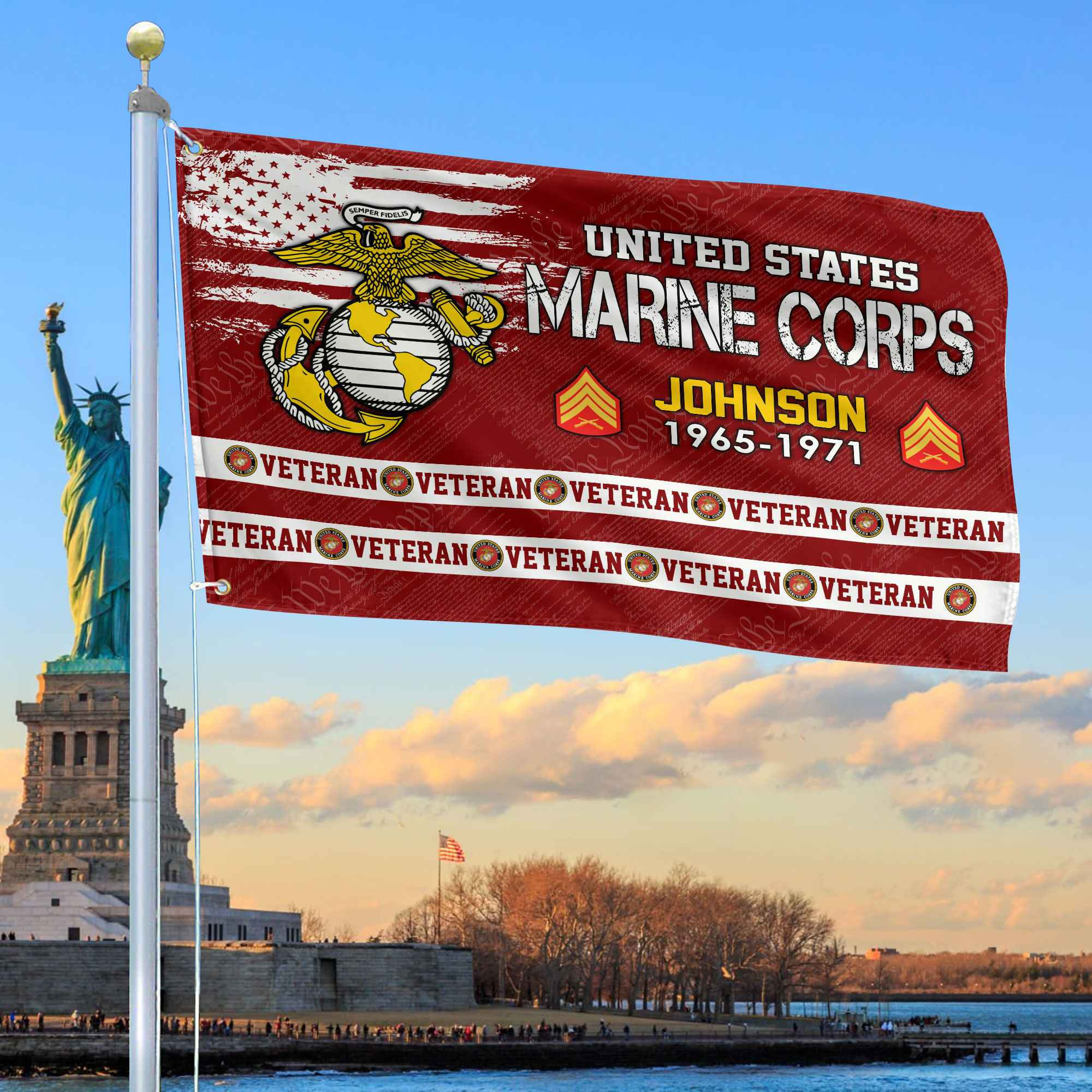 Premium Custom USMC Grommet Flag VPVC109203, Gifts For Marine Veteran, Best Gifts On Father’s Day, Armed Forces Day, Independence Day, Veterans Day