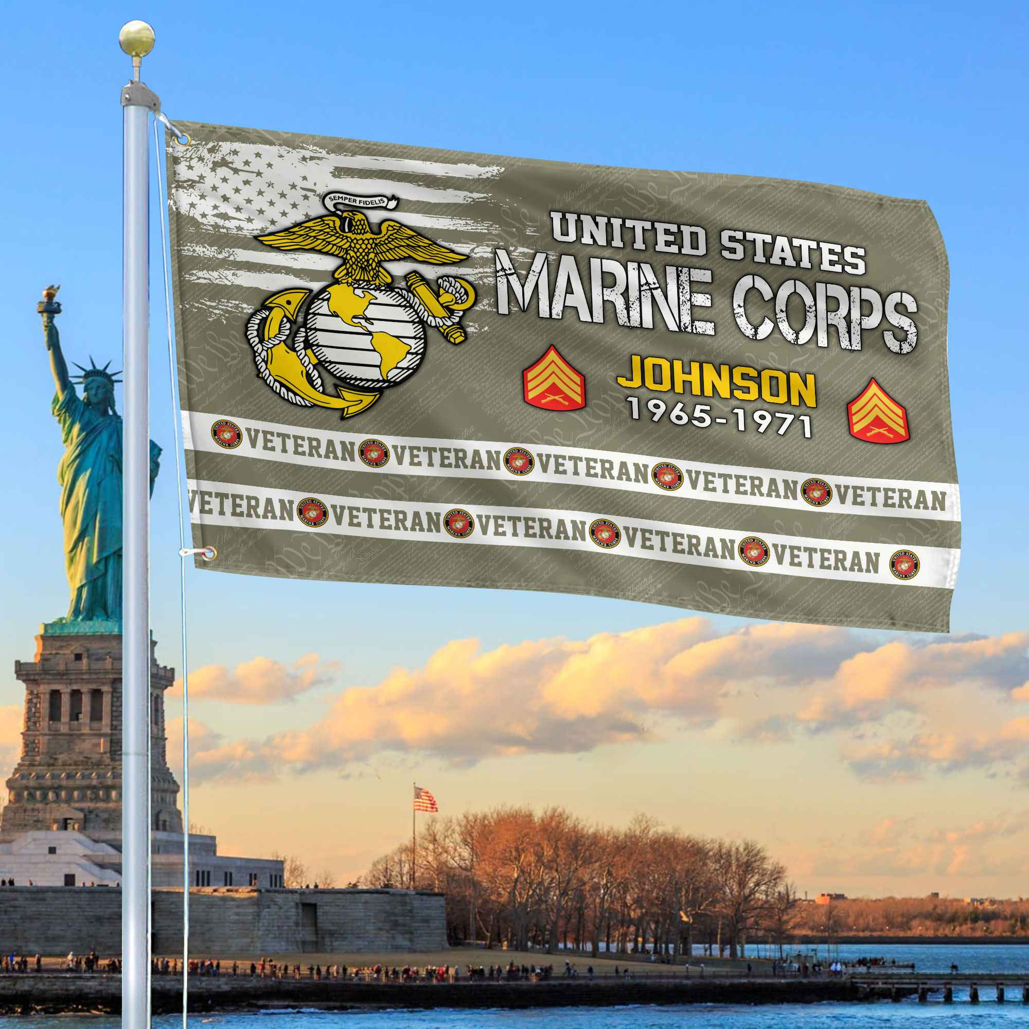 Premium Custom USMC Grommet Flag VPVC109211, Gifts For Marine Veteran, Best Gifts On Father’s Day, Armed Forces Day, Independence Day, Veterans Day