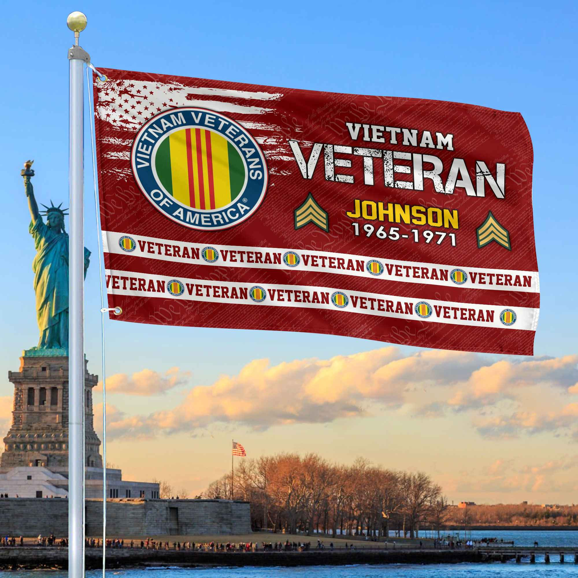 Premium Custom Vietnam Veteran Grommet Flag VPVC109206, Gifts For Vietnam Veteran, Best Gifts On Father’s Day, Armed Forces Day, Independence Day, Veterans Day