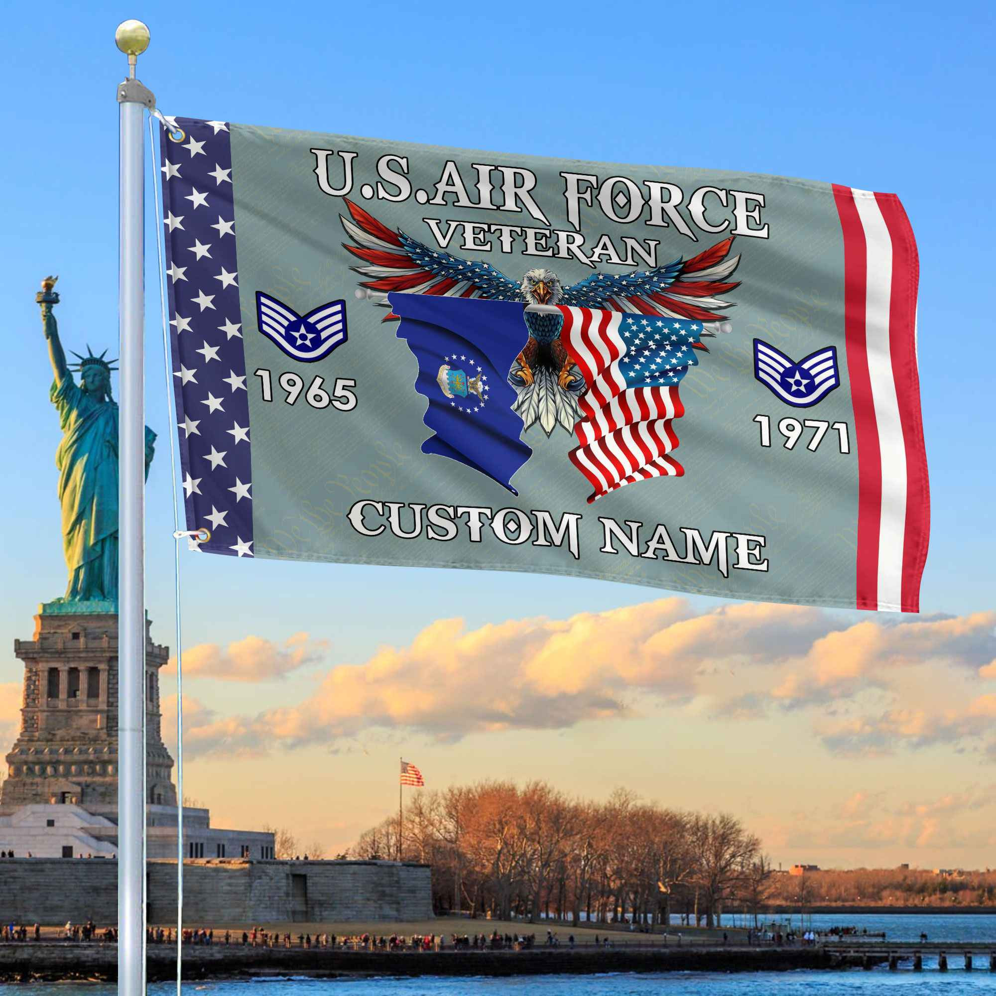 USAF Custom Grommet Flag VPVC109304, Gifts For Air Force Veteran, Best Gifts On Father’s Day, Armed Forces Day, Independence Day, Veterans Day