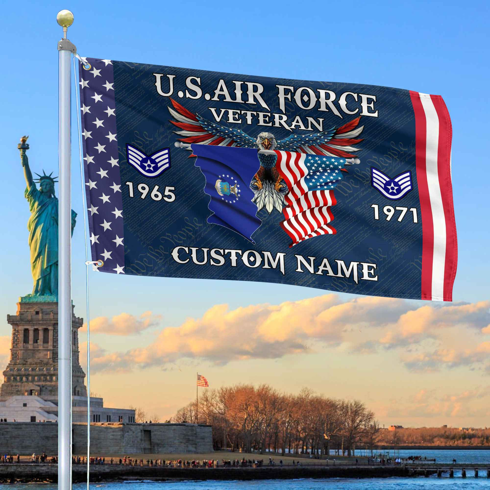 USAF Custom Grommet Flag VPVC109312, Gifts For Air Force Veteran, Best Gifts On Father’s Day, Armed Forces Day, Independence Day, Veterans Day