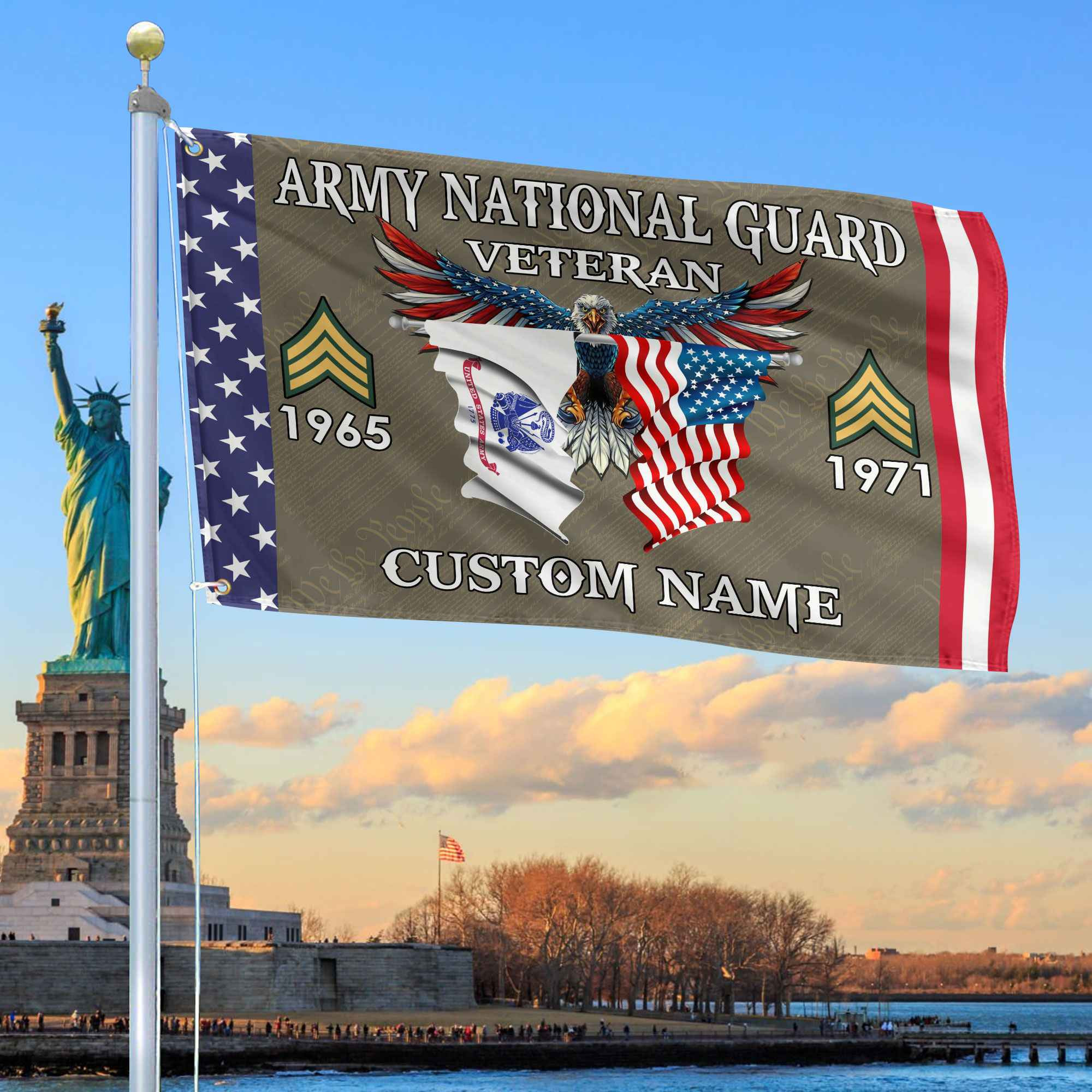 US Army National Guard Custom Grommet Flag VPVC109308, Gifts For Army National Guard Veteran, Best Gifts On Father’s Day, Armed Forces Day, Independence Day, Veterans Day