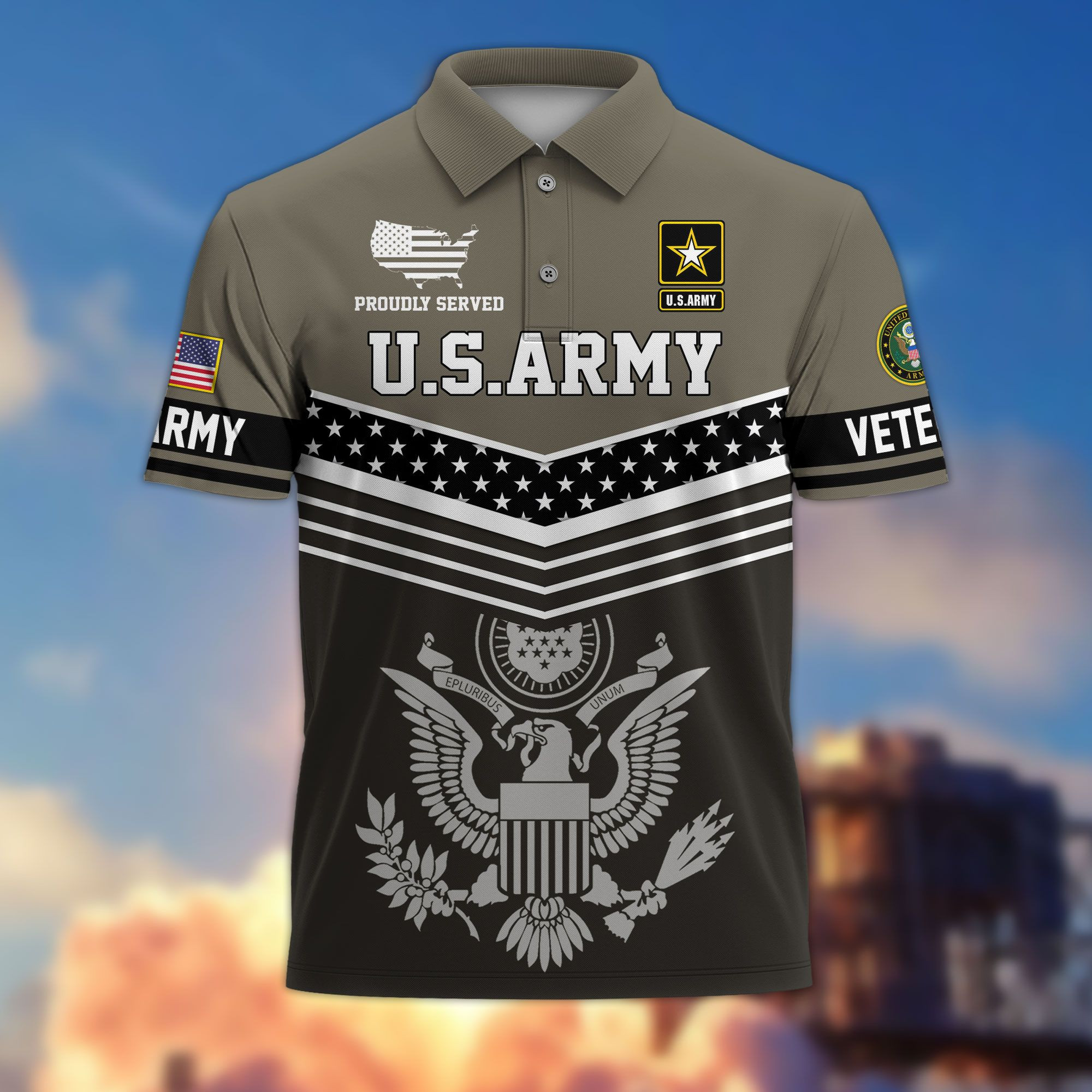 Premium US Veterans Polo Shirt BPHN060311, Gifts For US Veterans, Gifts For Dad, For Husband, Best Gifts On Father’s Day, Armed Forces Day, Independence Day, Veterans Day