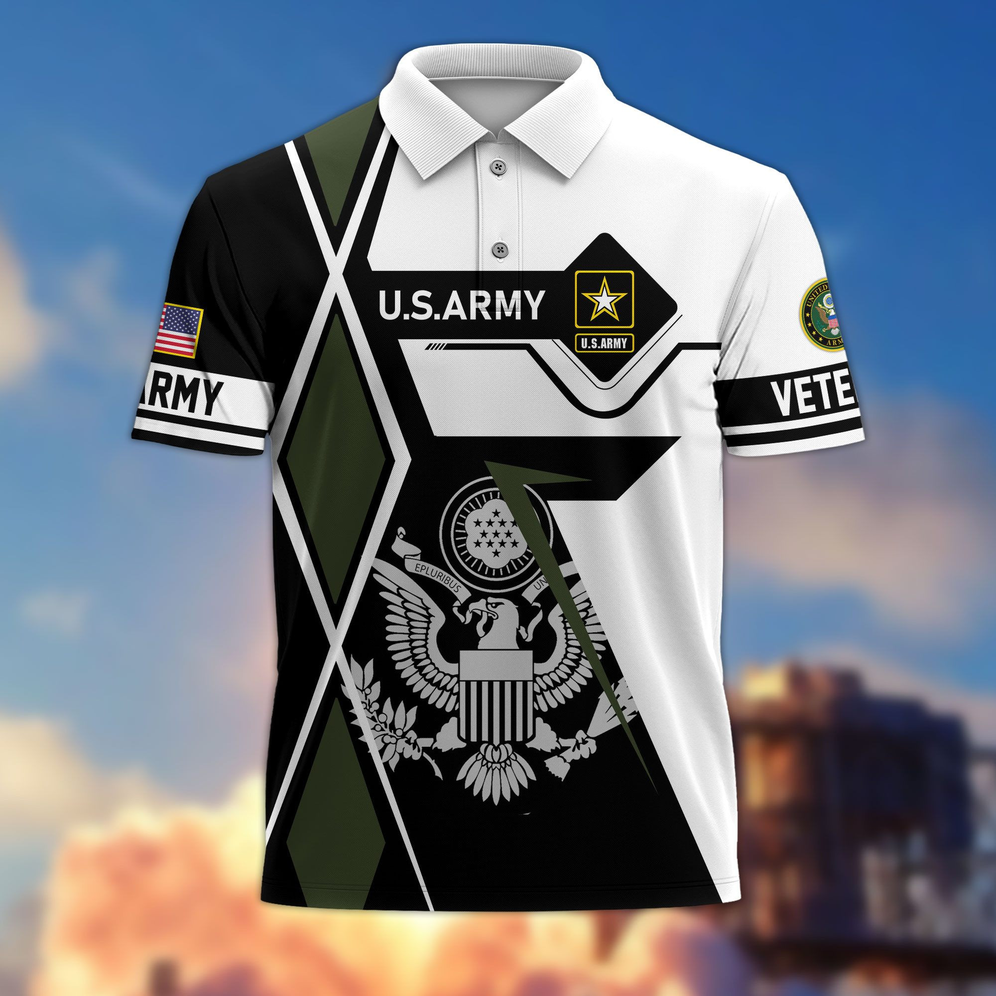 Premium US Veterans Polo Shirt BPHN110311, Gifts For US Veterans, Gifts For Dad, For Husband, Best Gifts On Father’s Day, Armed Forces Day, Independence Day, Veterans Day