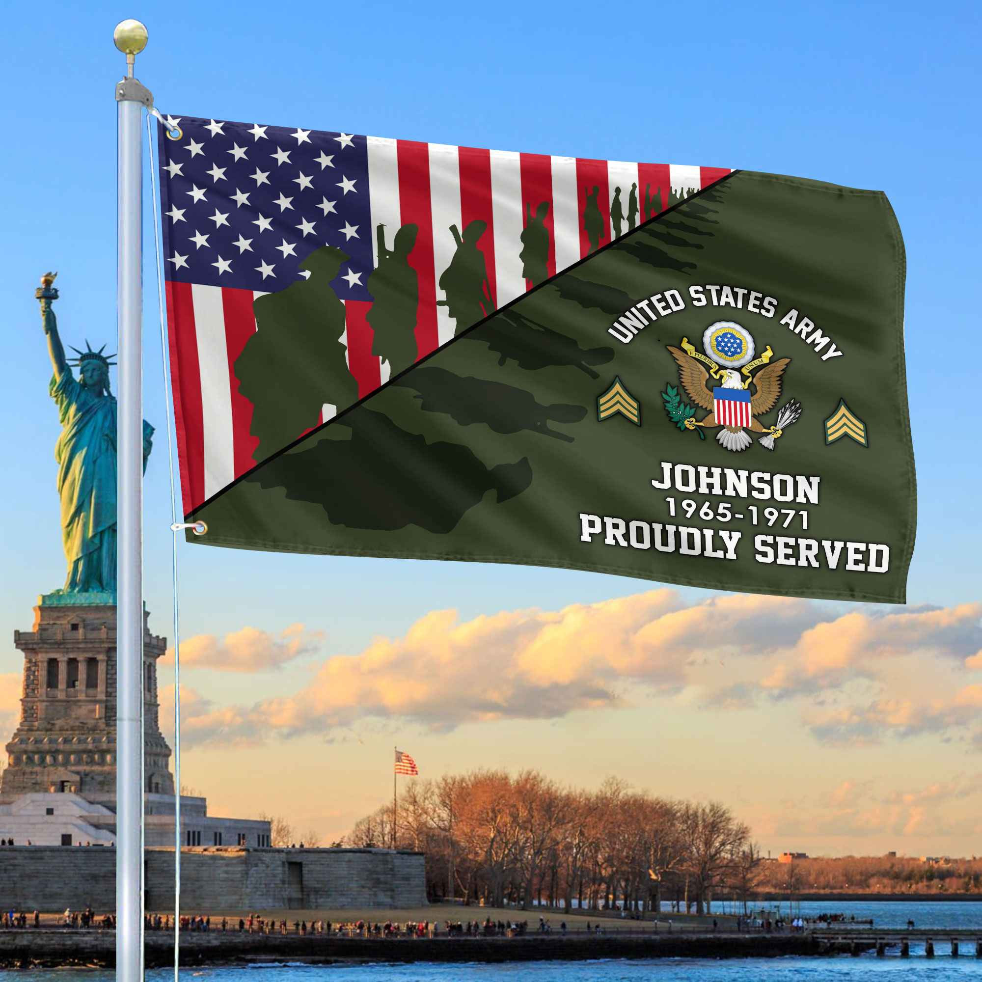 Premium Custom US Army Grommet Flag VPVC109501, Gifts For Army Veteran, Gifts For Dad, For Husband, Best Gifts On Father’s Day, Armed Forces Day, Independence Day, Veterans Day