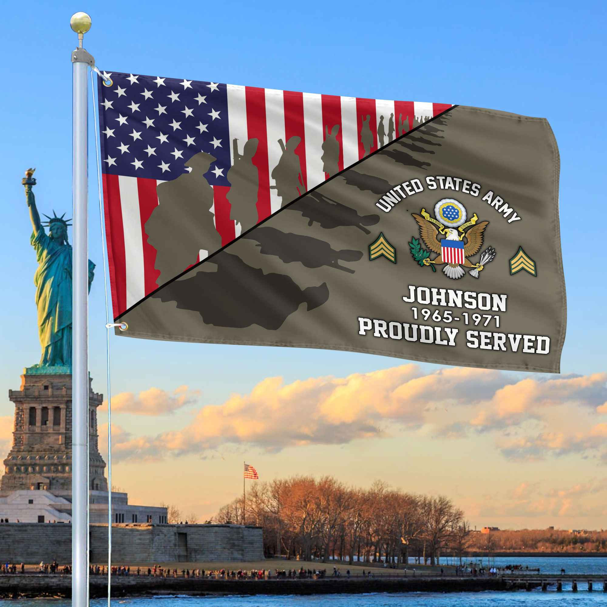 Premium Custom US Army Grommet Flag VPVC109510, Gifts For Army Veteran, Gifts For Dad, For Husband, Best Gifts On Father’s Day, Armed Forces Day, Independence Day, Veterans Day