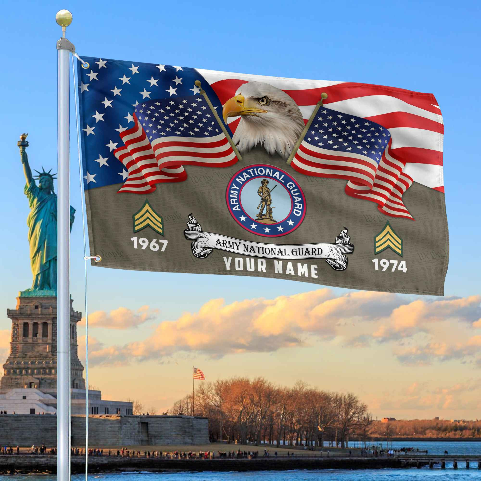 Premium Custom US Army National Guard Grommet Flag VPVC105308, Gifts For Army National Guard Veteran, Best Gifts On Father’s Day, Armed Forces Day, Independence Day, Veterans Day