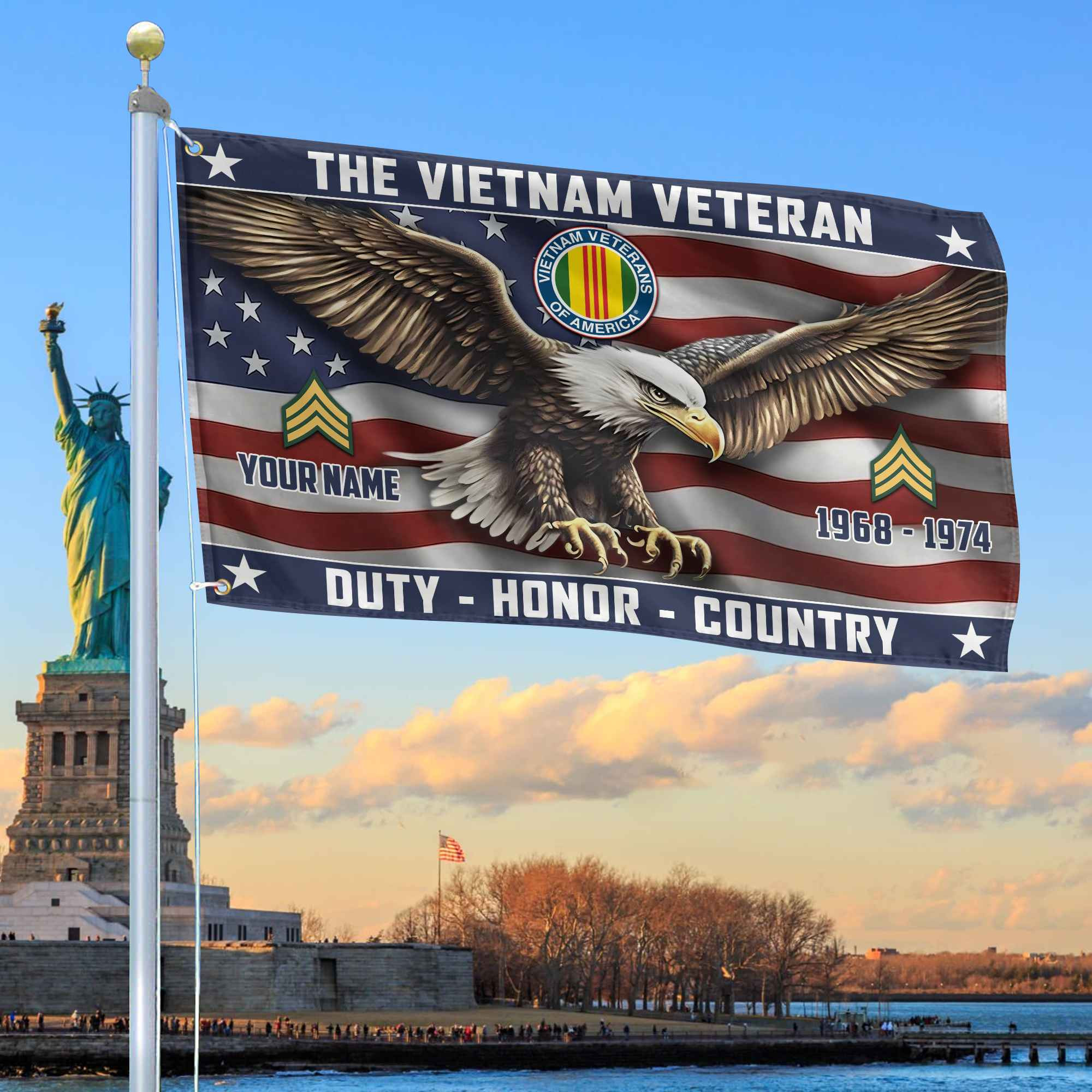 Vietnam Veteran Custom Grommet Flag VPVC105406, Gifts For Vietnam Veteran, Best Gifts On Father’s Day, Armed Forces Day, Independence Day, Veterans Day