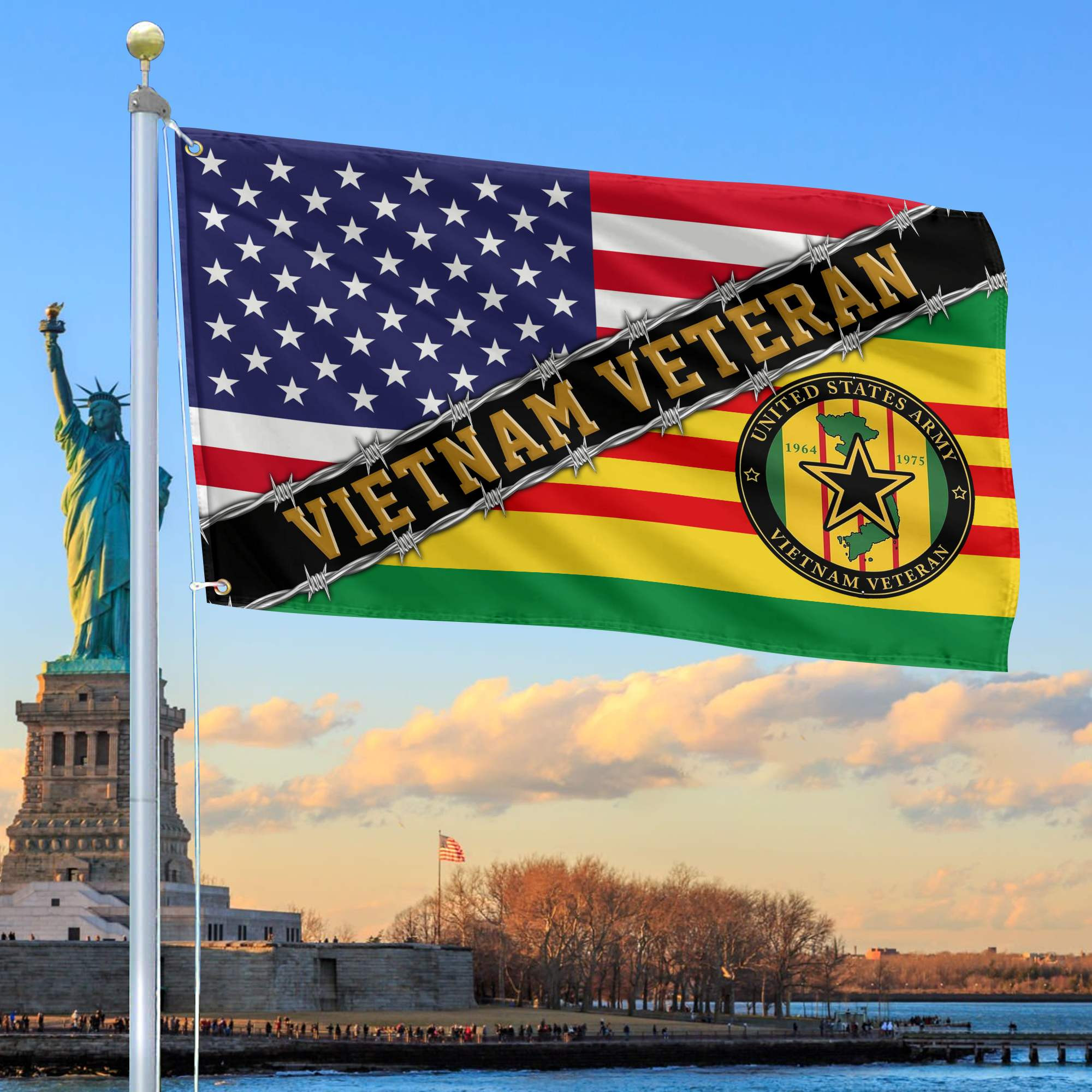 Vietnam Veteran Grommet Flag BPVC140310, Gifts For US Veteran, Best Gifts On Father’s Day, Armed Forces Day, Independence Day, Veterans Day