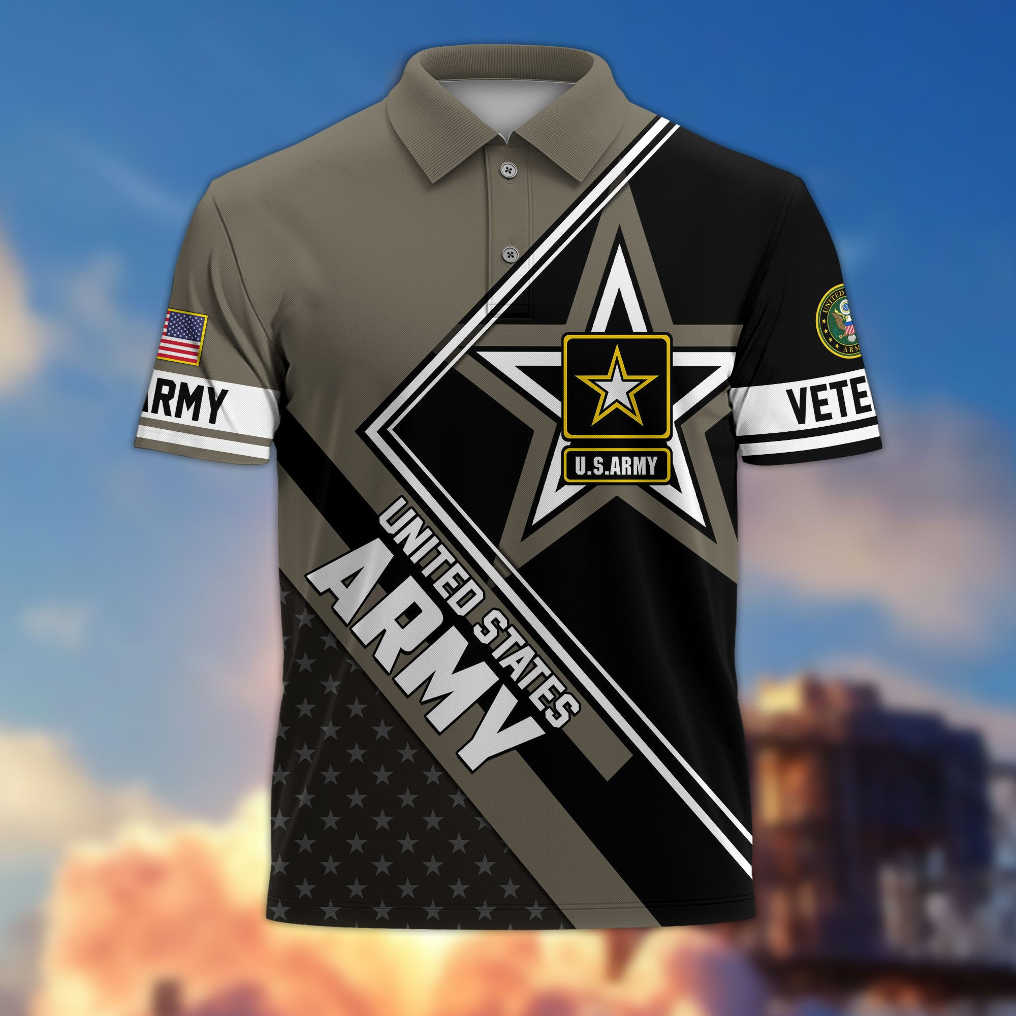 Premium US Veterans Polo Shirt BPHN120311, Gifts For US Veterans, Gifts For Dad, For Husband, Best Gifts On Father’s Day, Armed Forces Day, Independence Day, Veterans Day