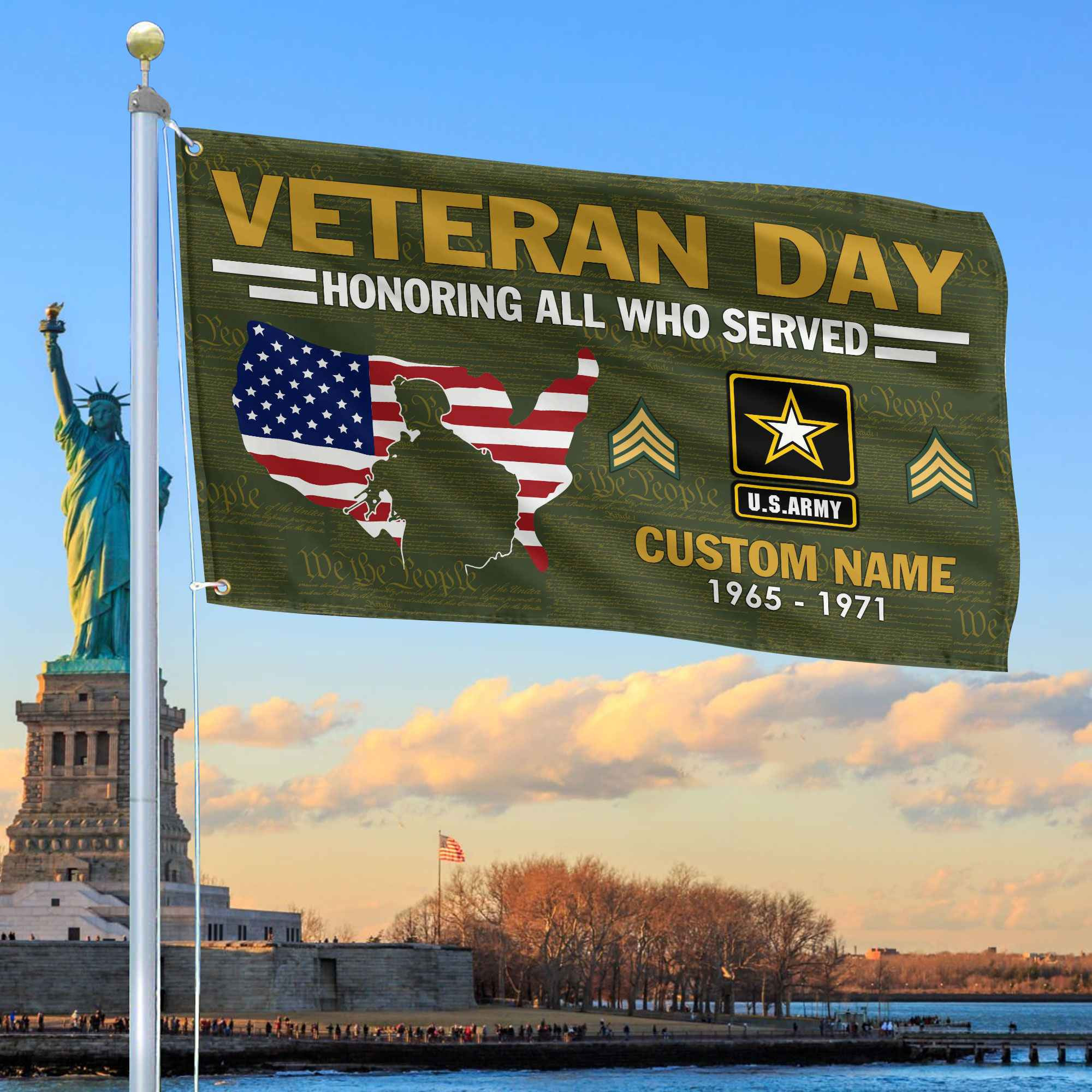 Premium Custom US Army Grommet Flag VPVC105601, Gifts For Army Veteran, Gifts For Dad, For Husband, Best Gifts On Father’s Day, Armed Forces Day, Independence Day, Veterans Day
