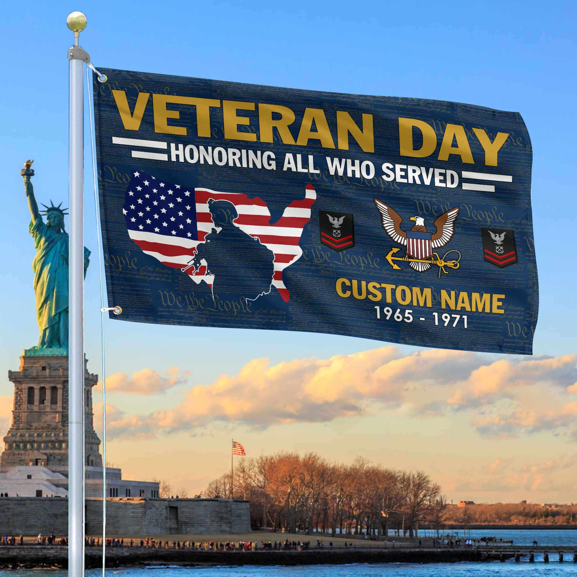 Premium Custom US Navy Grommet Flag VPVC105602, Gifts For Navy Veteran, Gifts For Dad, For Husband, Best Gifts On Father’s Day, Armed Forces Day, Independence Day, Veterans Day