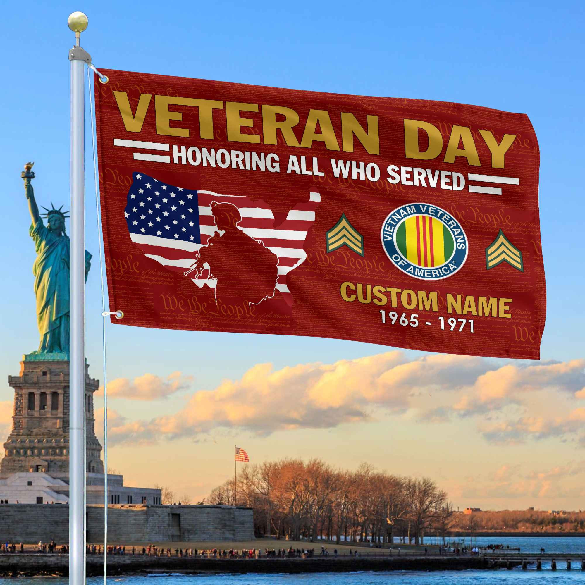 Premium Custom Vietnam Veteran Grommet Flag VPVC105606, Gifts For Vietnam Veteran, Gifts For Dad, For Husband, Best Gifts On Father’s Day, Armed Forces Day, Independence Day, Veterans Day
