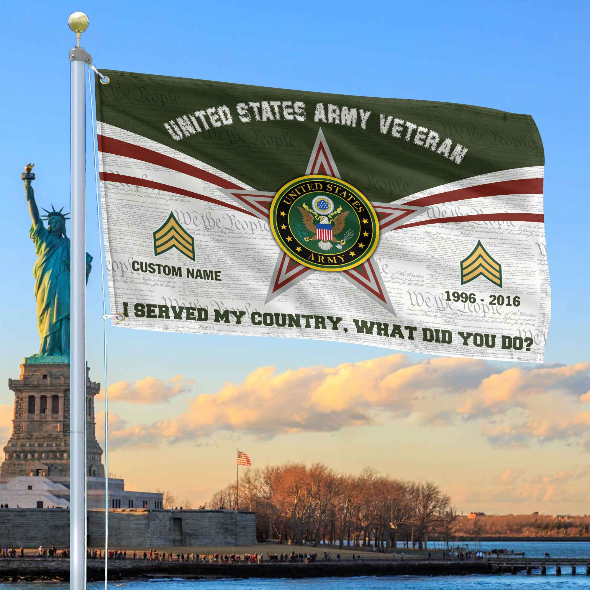 Premium Custom US Army Grommet Flag VPVC105801, Gifts For Army Veteran, Best Gifts On Father’s Day, Armed Forces Day, Independence Day, Veterans Day