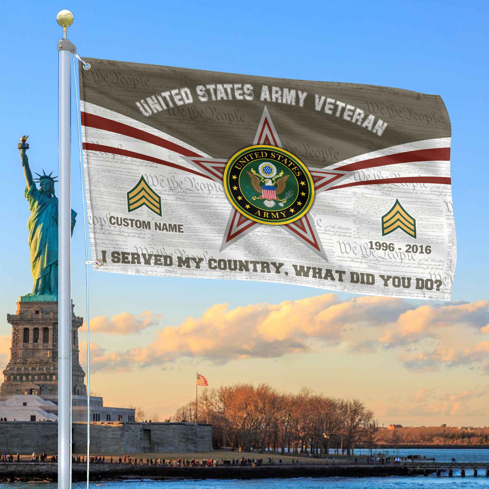 Premium Custom US Army Grommet Flag VPVC105810, Gifts For Army Veteran, Best Gifts On Father’s Day, Armed Forces Day, Independence Day, Veterans Day
