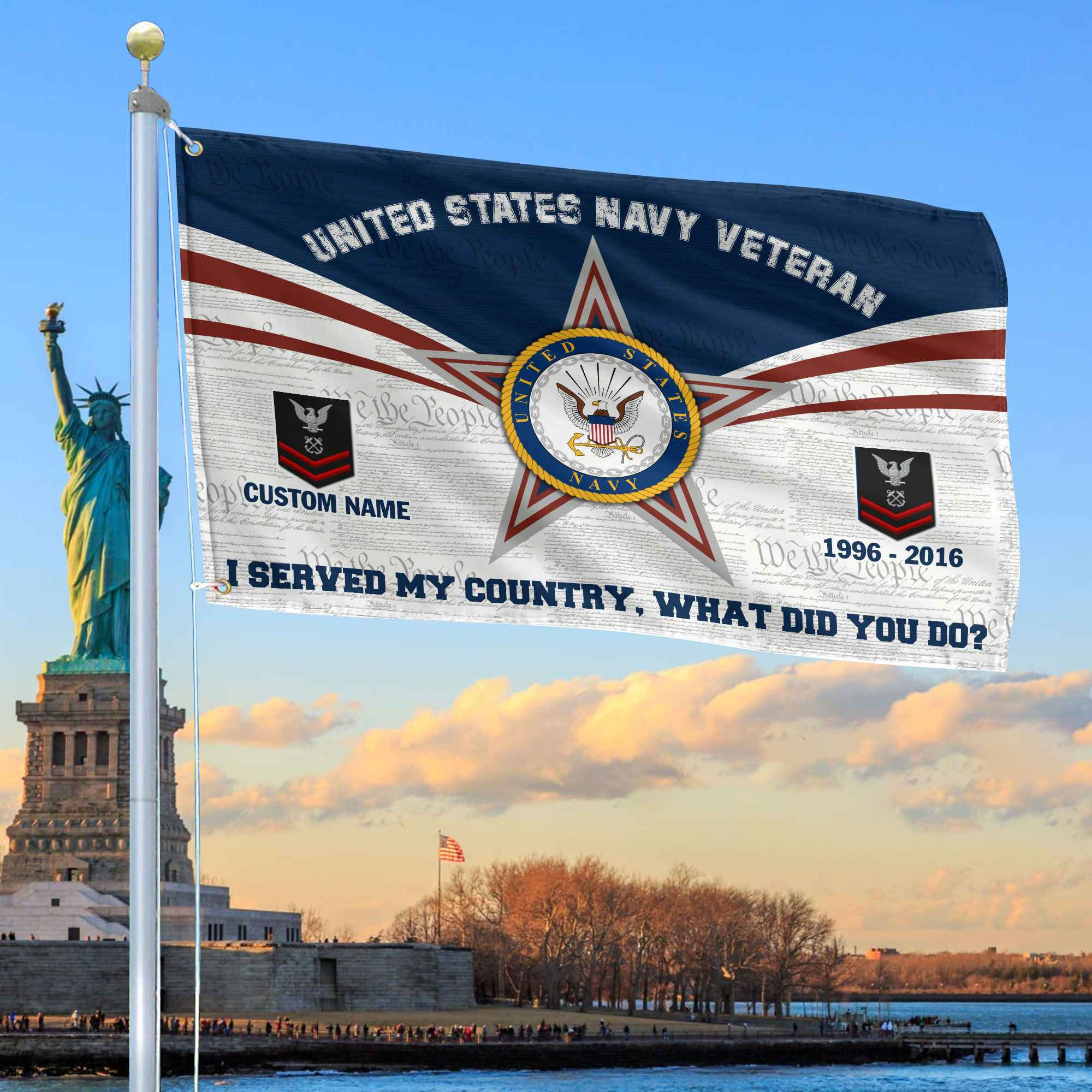 Premium Custom US Navy Grommet Flag VPVC105802, Gifts For Navy Veteran, Best Gifts On Father’s Day, Armed Forces Day, Independence Day, Veterans Day