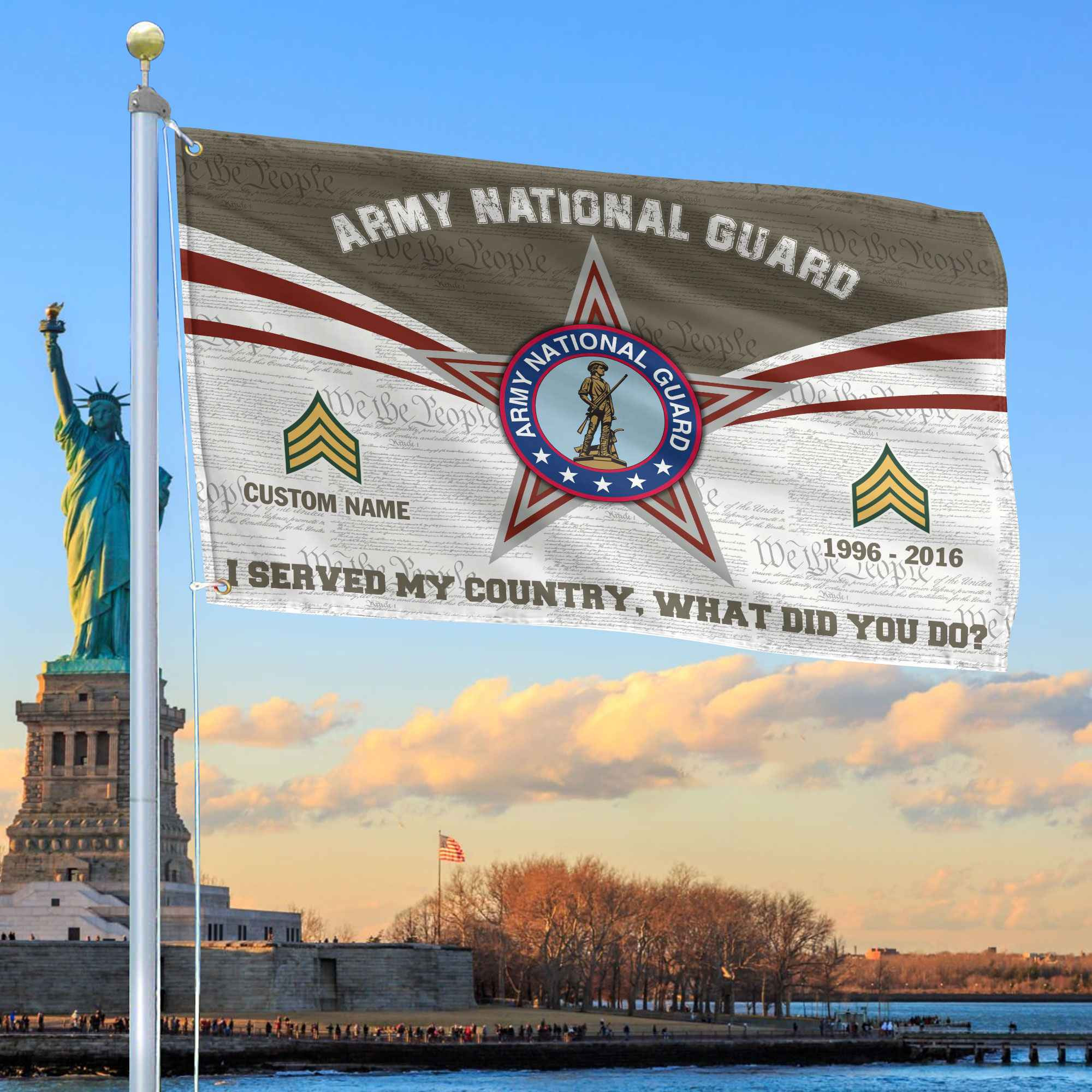Premium Custom US Army National Guard Grommet Flag VPVC105808, Gifts For Army National Guard Veteran, Best Gifts On Father’s Day, Armed Forces Day, Independence Day, Veterans Day