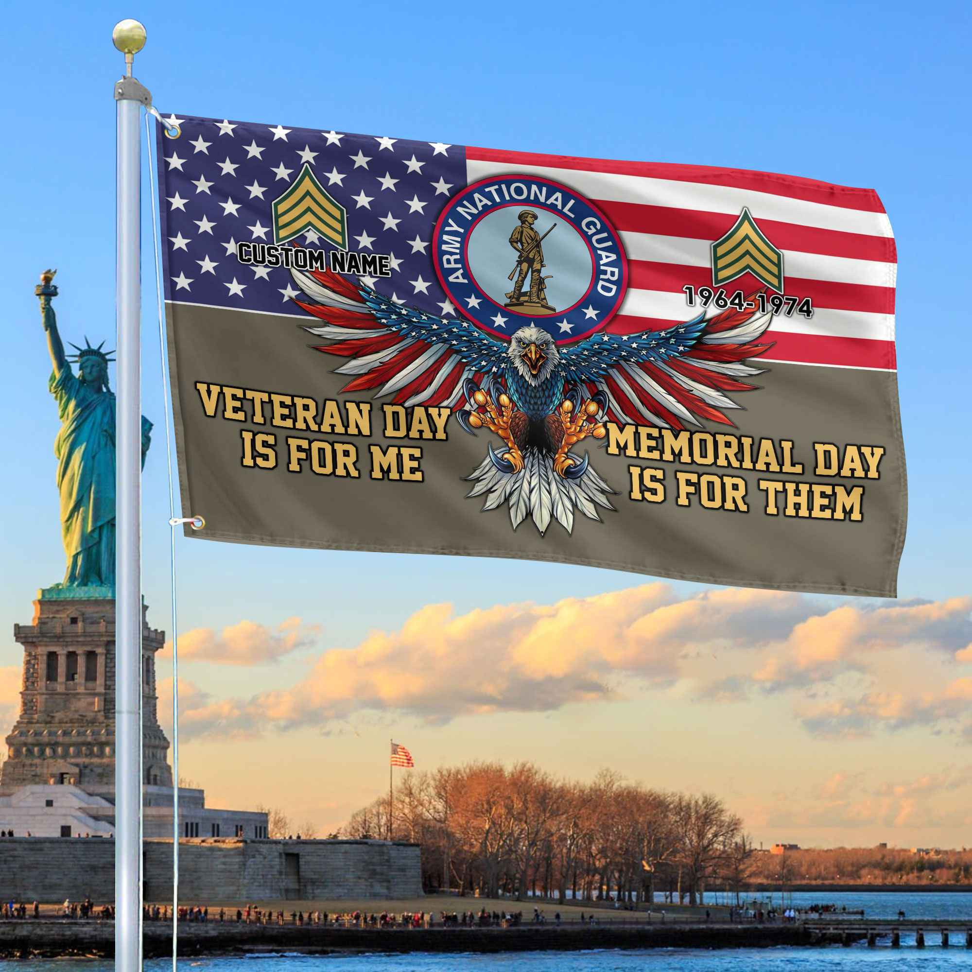 US Army National Guard Custom Grommet Flag VPVC106808, Gifts For Army National Guard Veteran, Best Gifts On Father’s Day, Armed Forces Day, Independence Day, Veterans Day
