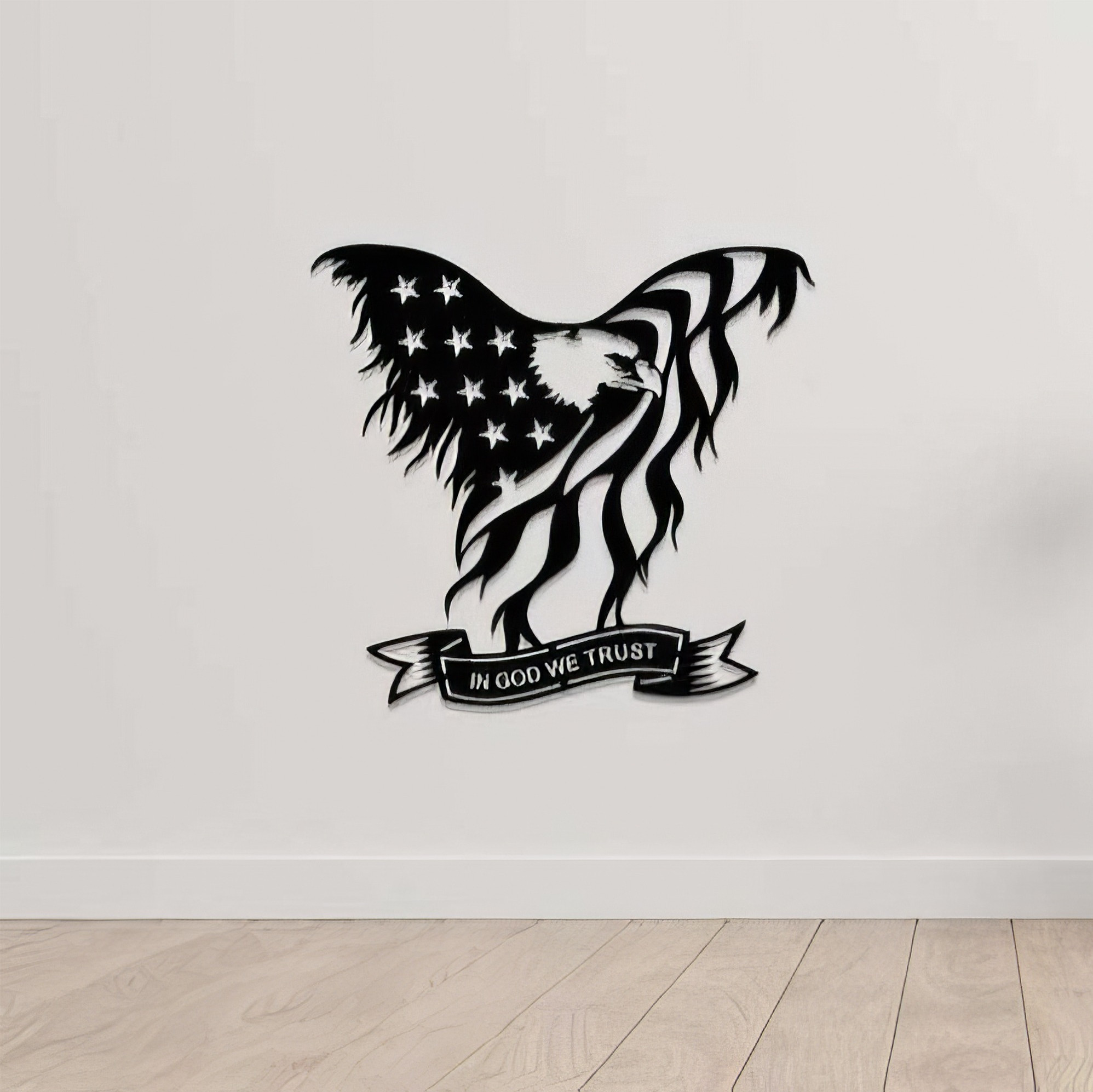 Premium Custom US Veteran Metal Signs VPVC901091, Gifts For US Veterans, In God We Trust Eagle Sign American Flag Independence Day Veteran Day Patriotic Decor