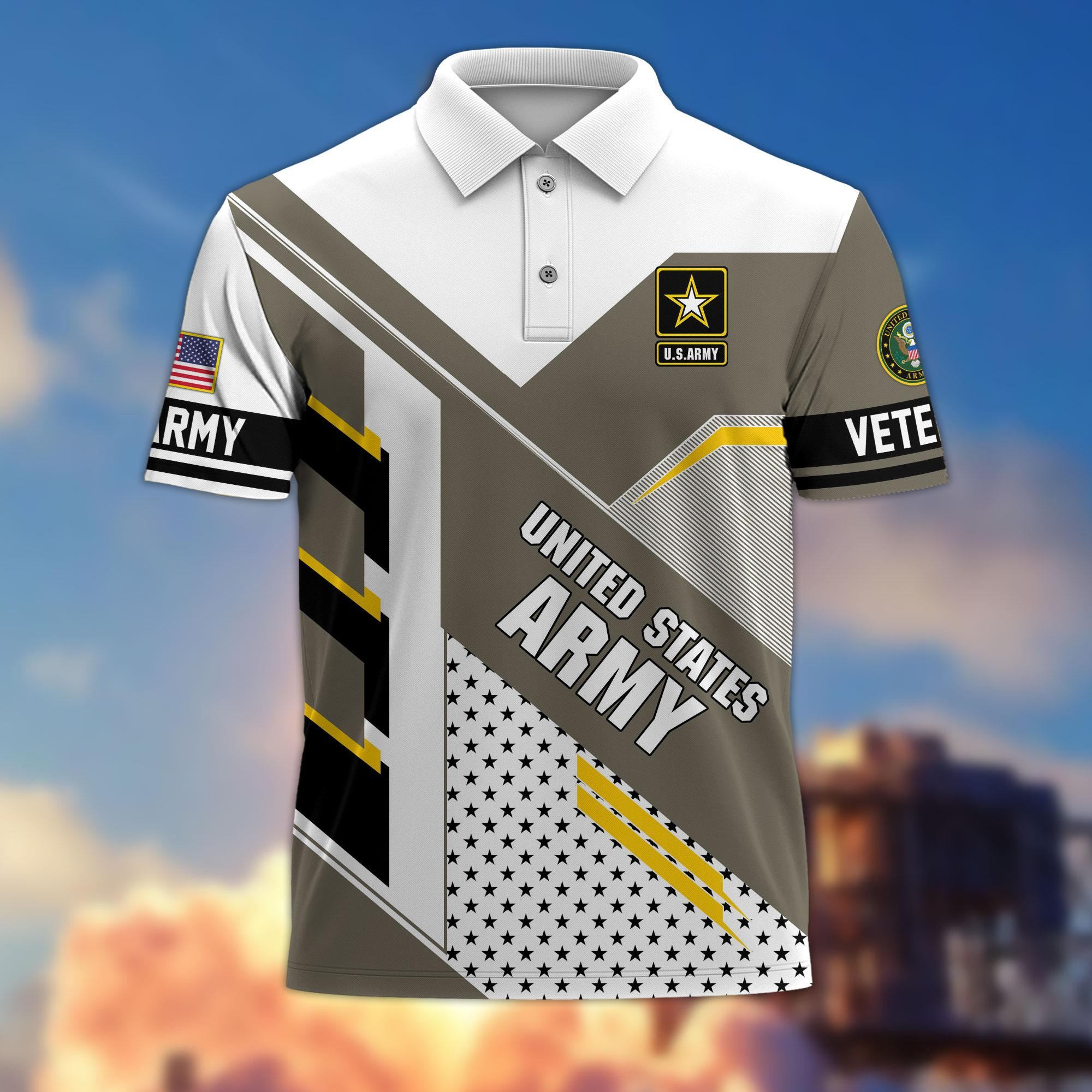 Premium US Veterans Polo Shirt BPHN140311, Gifts For US Veterans, Best Gifts On Father’s Day, Armed Forces Day, Independence Day, Veterans Day
