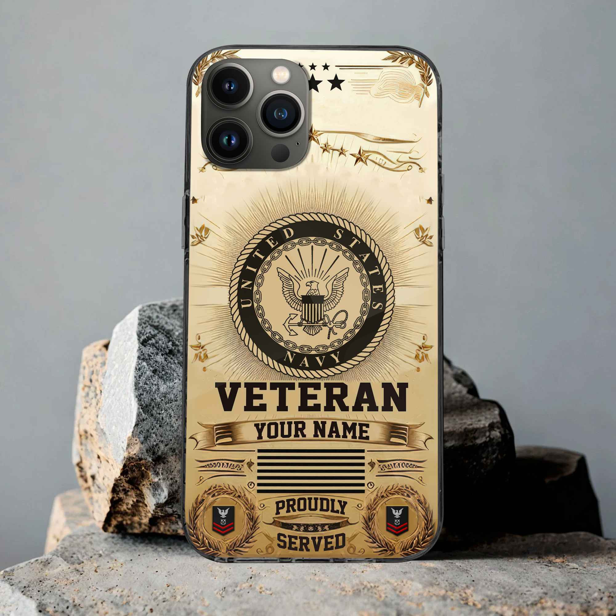 Unique Custom Name, Rank, US Navy Phone Case VPVC501602, Gifts For Navy Veteran, Gifts For Dad, For Husband, Best Gifts On Father’s Day, Independence Day, Veterans Day